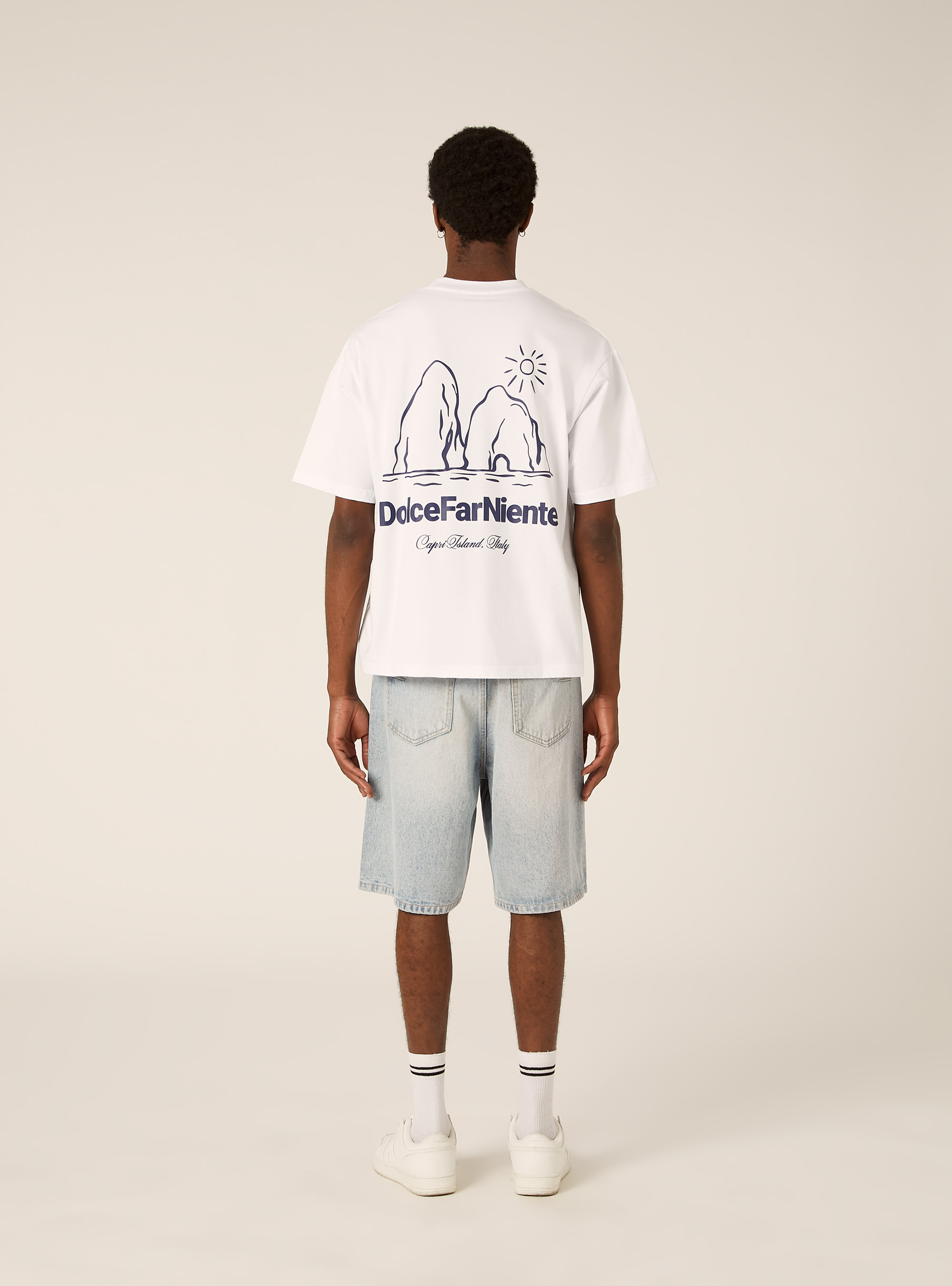 Boxy Fit T-Shirt Capri Amore Mio, WH3 WHITE