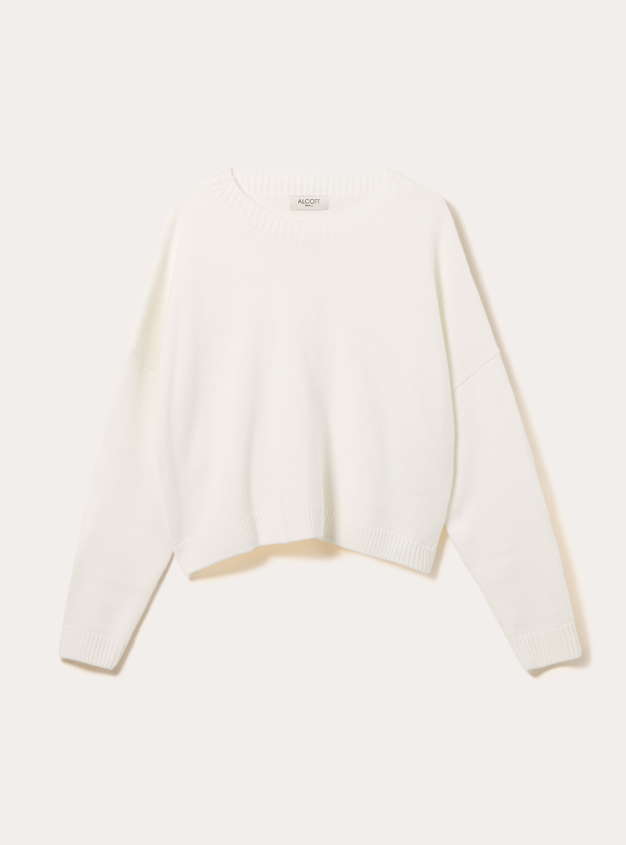 Pull &agrave; col rond basique, WH1 OFF WHITE