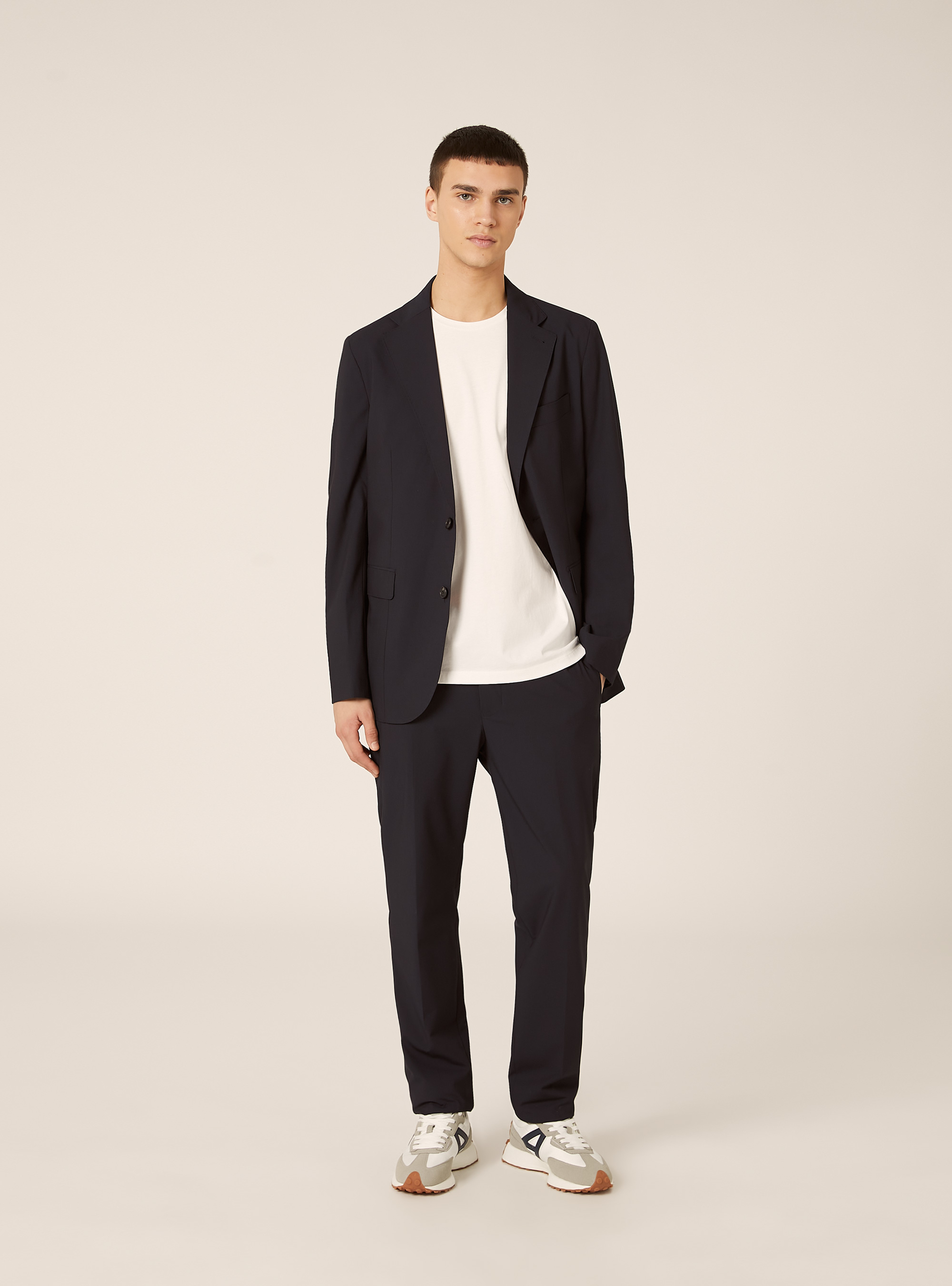 Plain trousers for suits, NA1 NAVY DARK