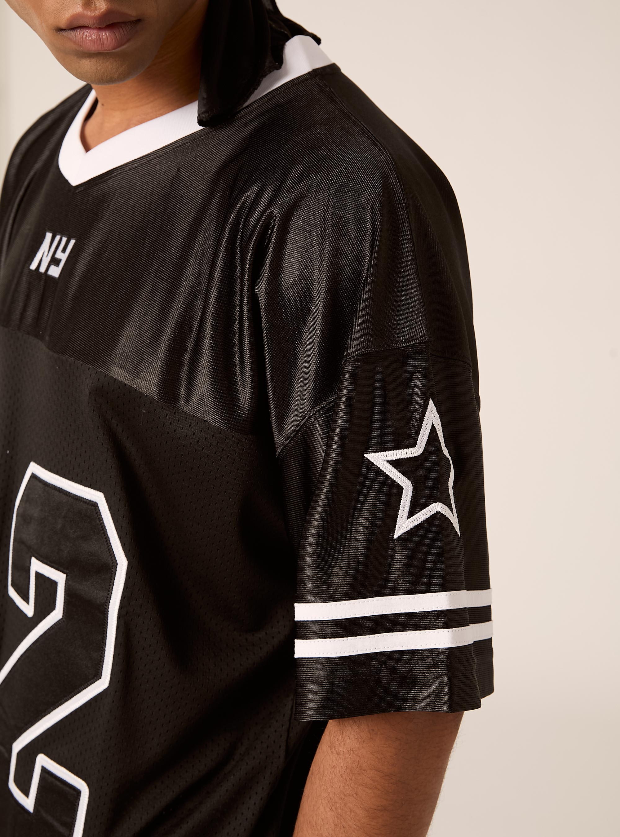 Maglietta Football con patch, NERO