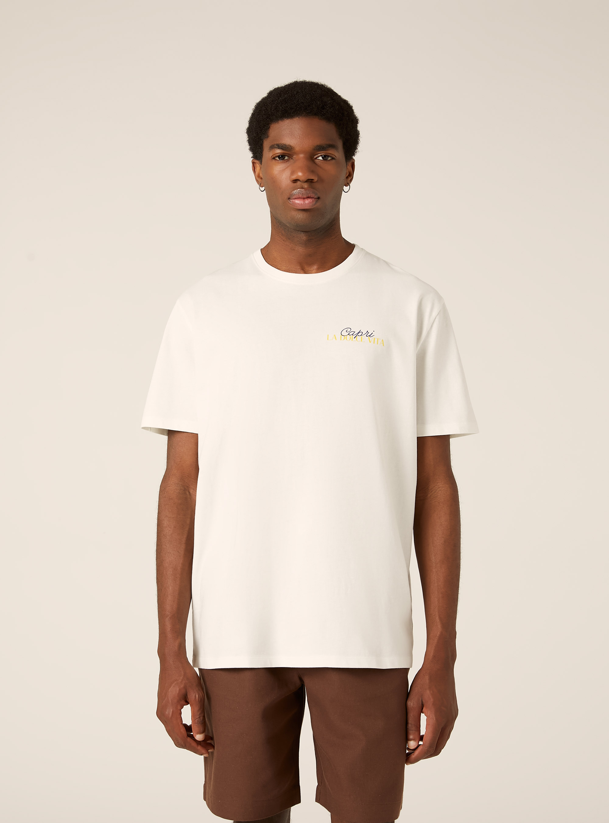 Camiseta Boxy Fit Capri Amore Mio, WH2 WHITE