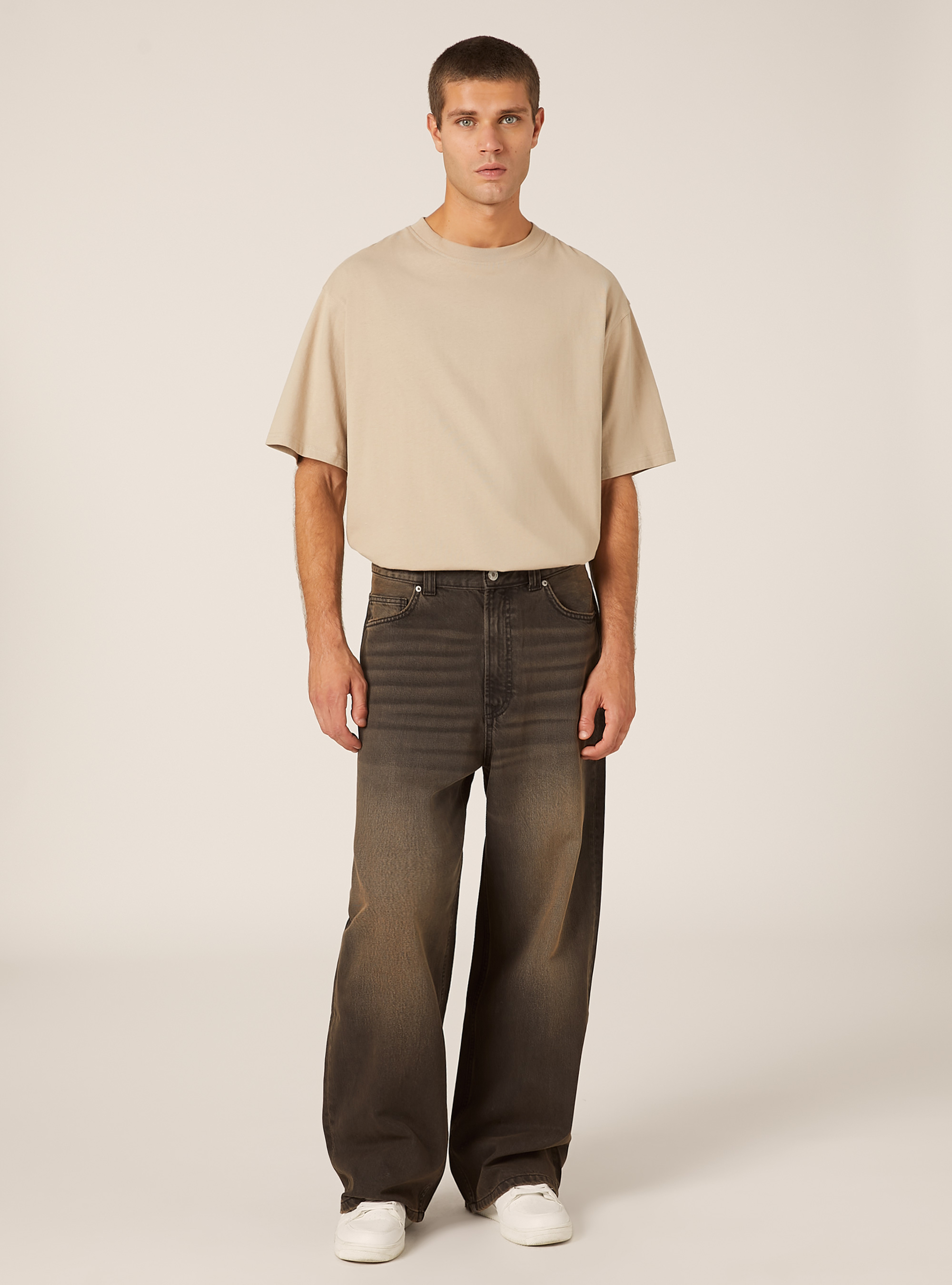 Jeans coupe super baggy, BR2 BROWN MEDIUM