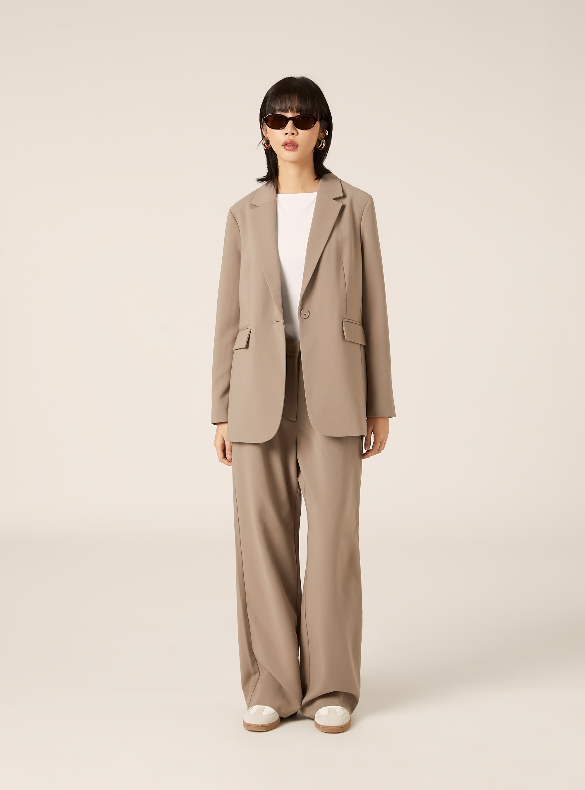 Regular fit single-breasted blazer, BR3 BROWN LIGHT