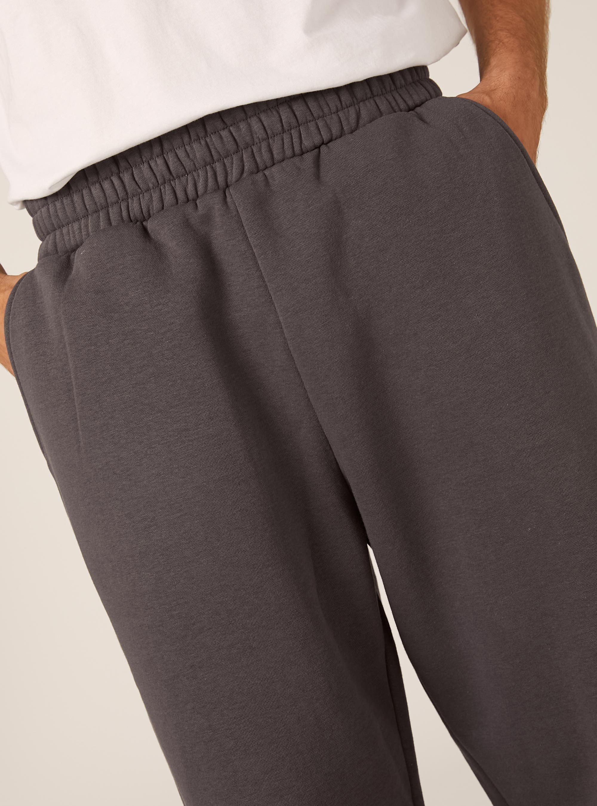 Pantalon ample en molleton, GY1 GREY DARK