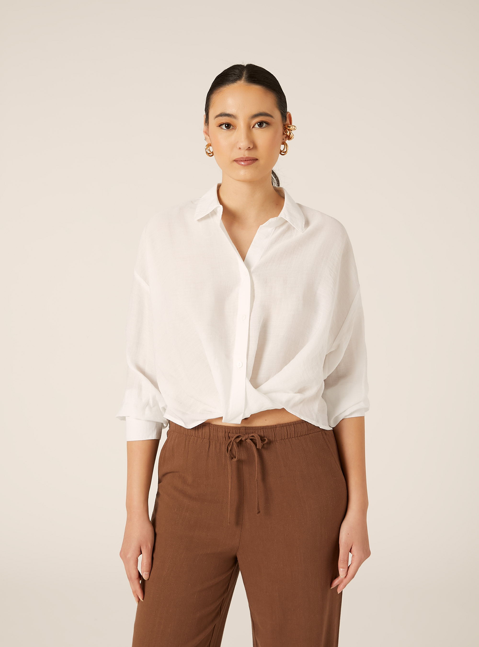 Lightweight Oversized Shirt, WH2 WHITE