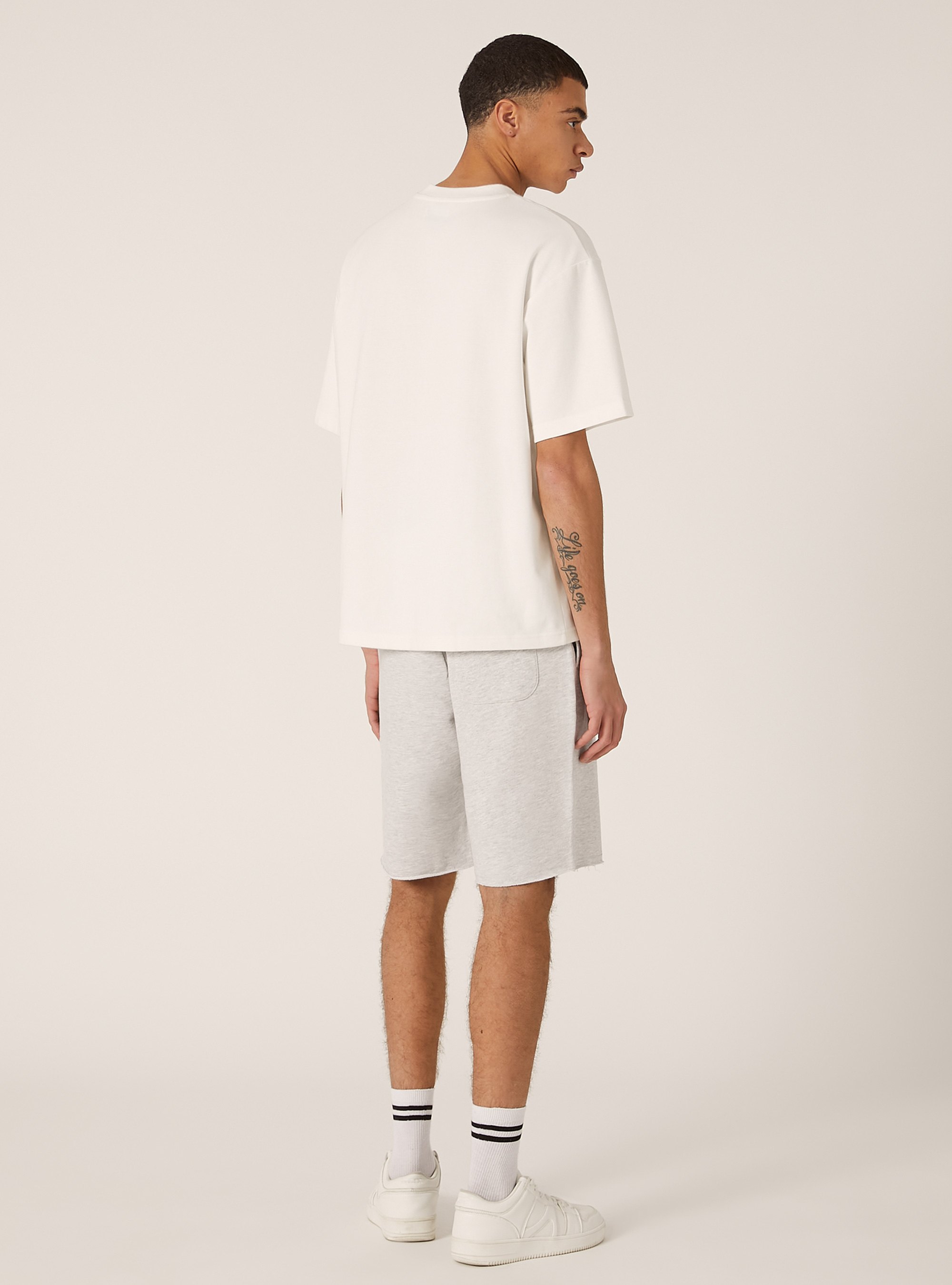 Bermuda jogger de algod&oacute;n, MGY3 GREY MEL LIGHT
