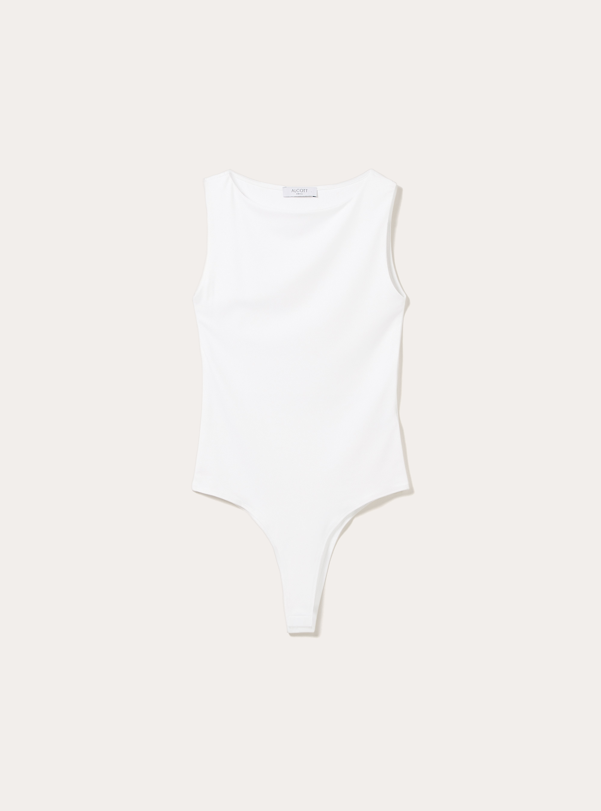 Body con cuello halter el&aacute;stico, WH3 WHITE
