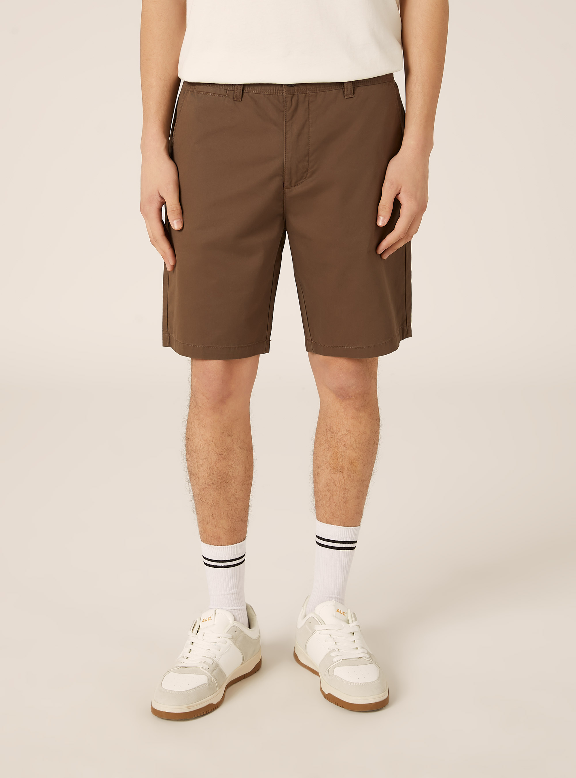 Bermudashorts aus Twill in einfacher Passform, BR1 BROWN DARK