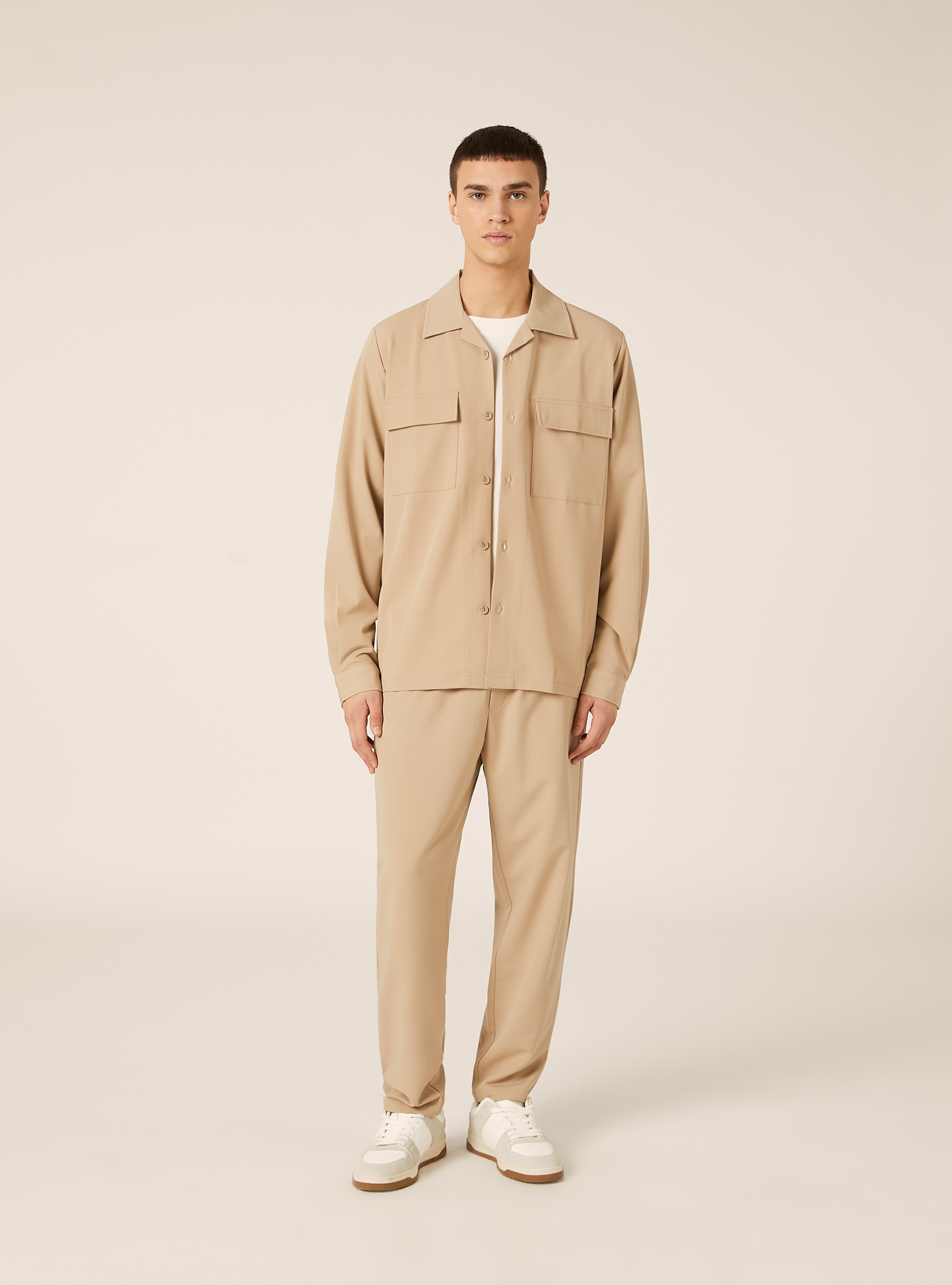Shirt with large pockets, BG2 BEIGE MEDIUM