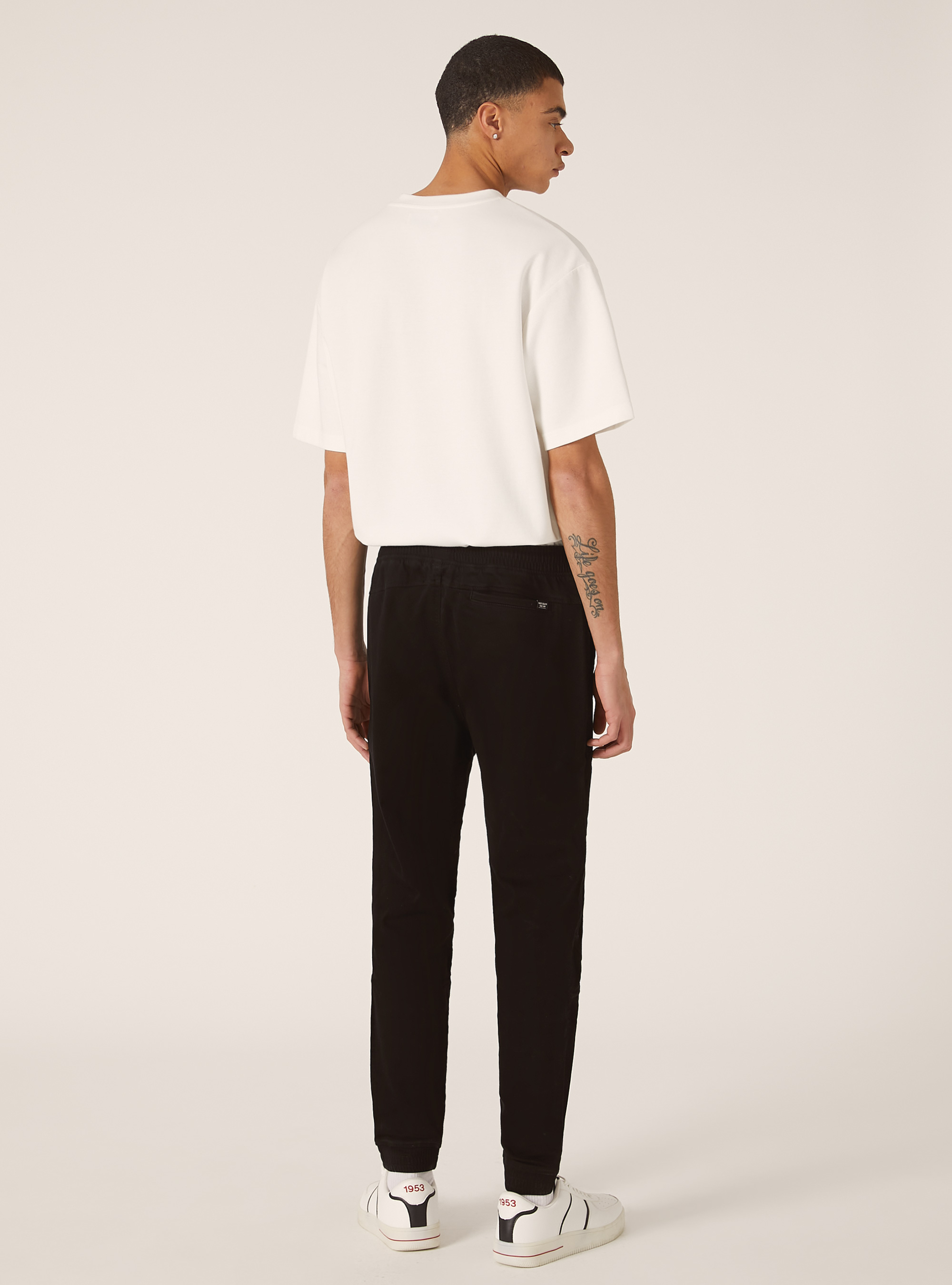 Pantaloni jogger in cotone, NERO