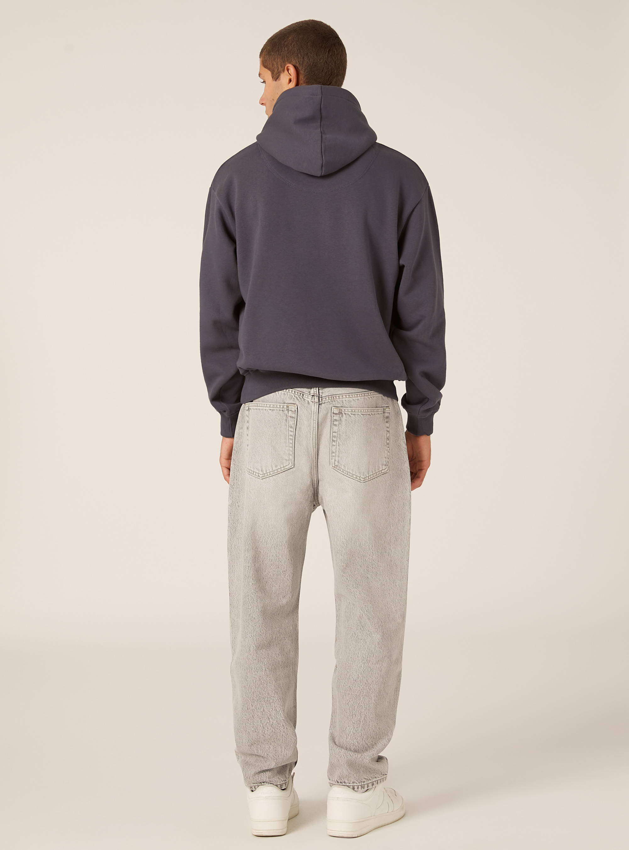 Sweat &agrave; capuche coupe boxy, BL2 BLUE MEDIUM
