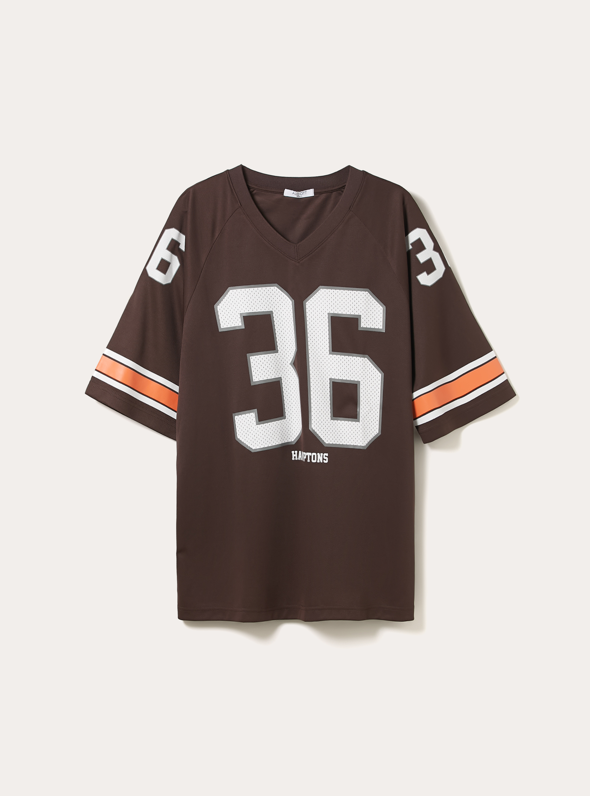 Camiseta oversize con estampado, BR2 BROWN MEDIUM