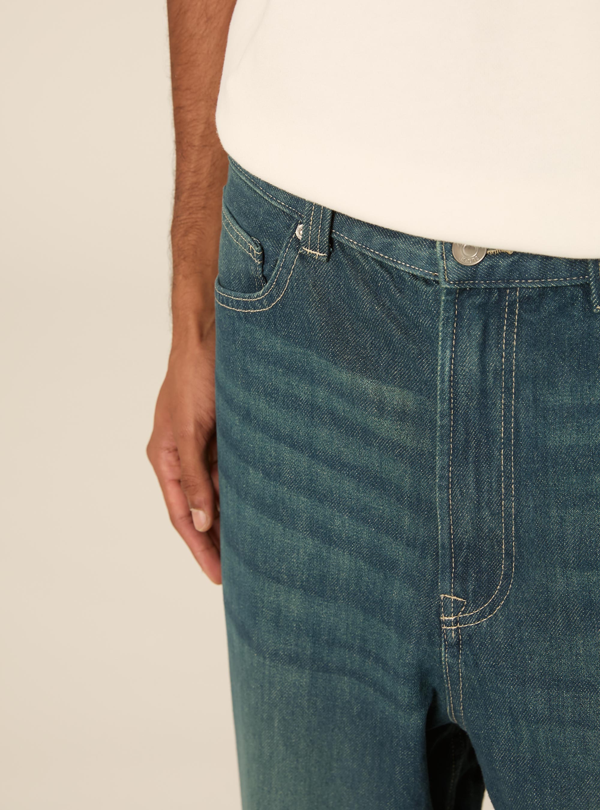 Jeans baggy fit, D201 AZZURRE MED OVERDYE