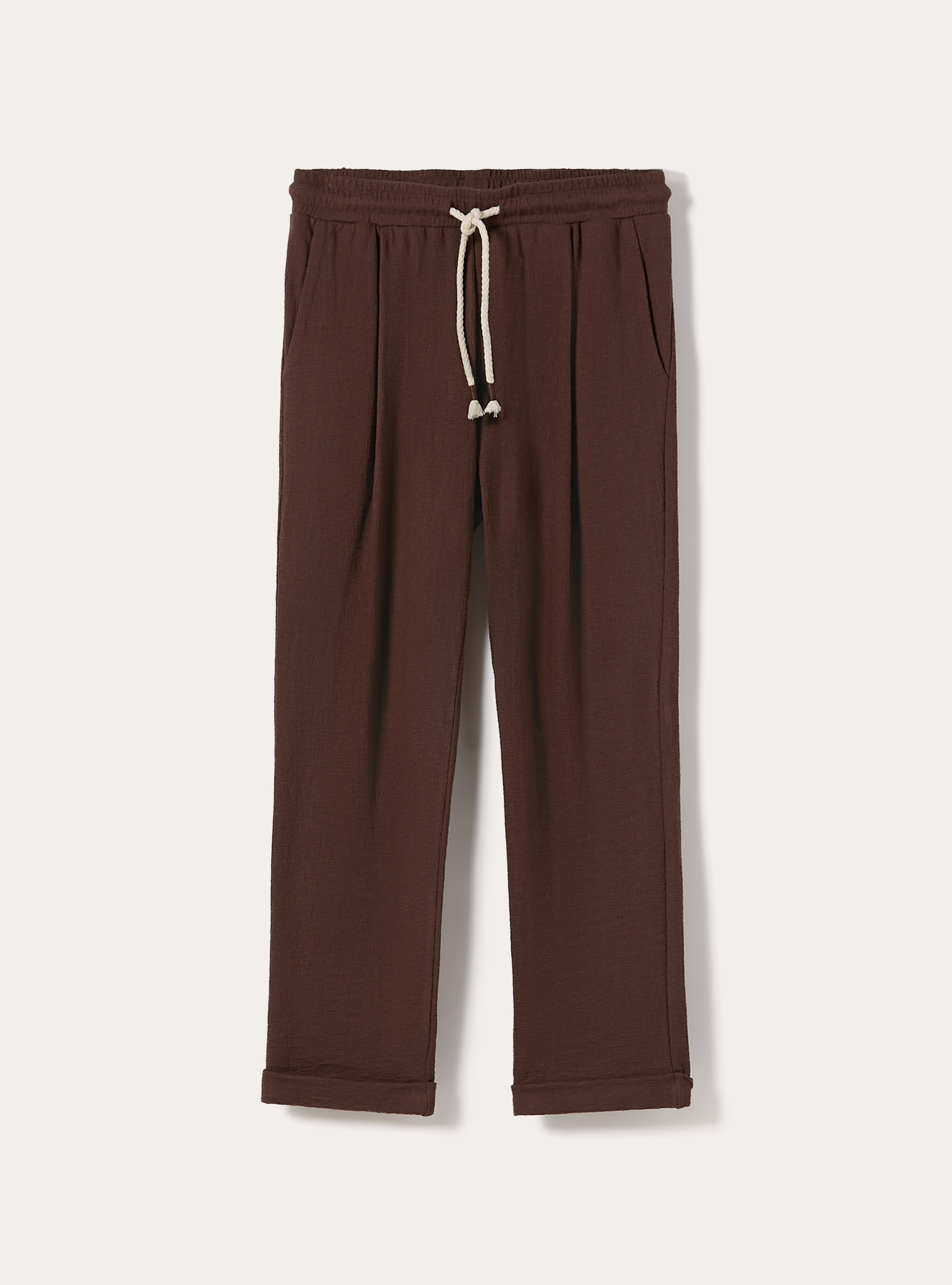 Textured jogger trousers, BR1 BROWN DARK