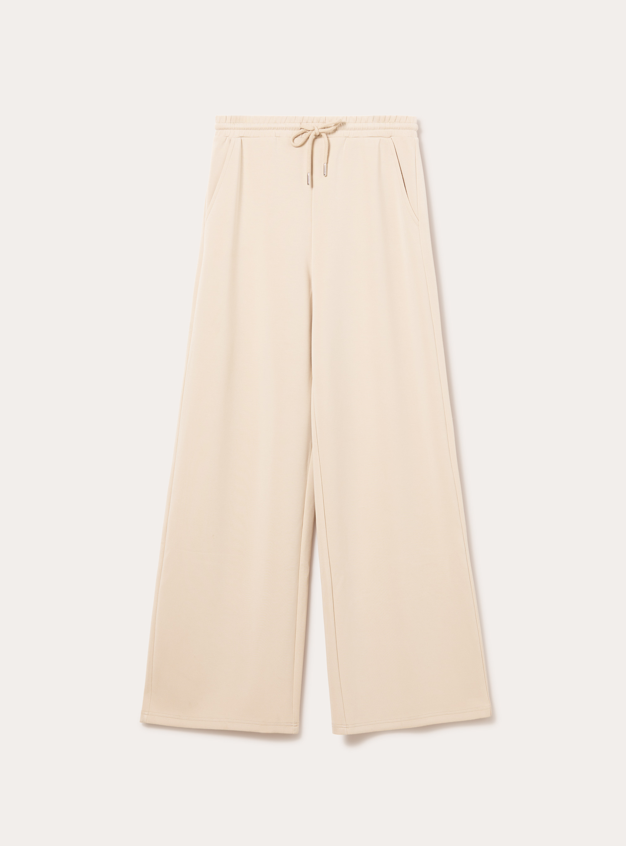 Pantalon jogging large &agrave; toucher doux, BG3 BEIGE LIGHT