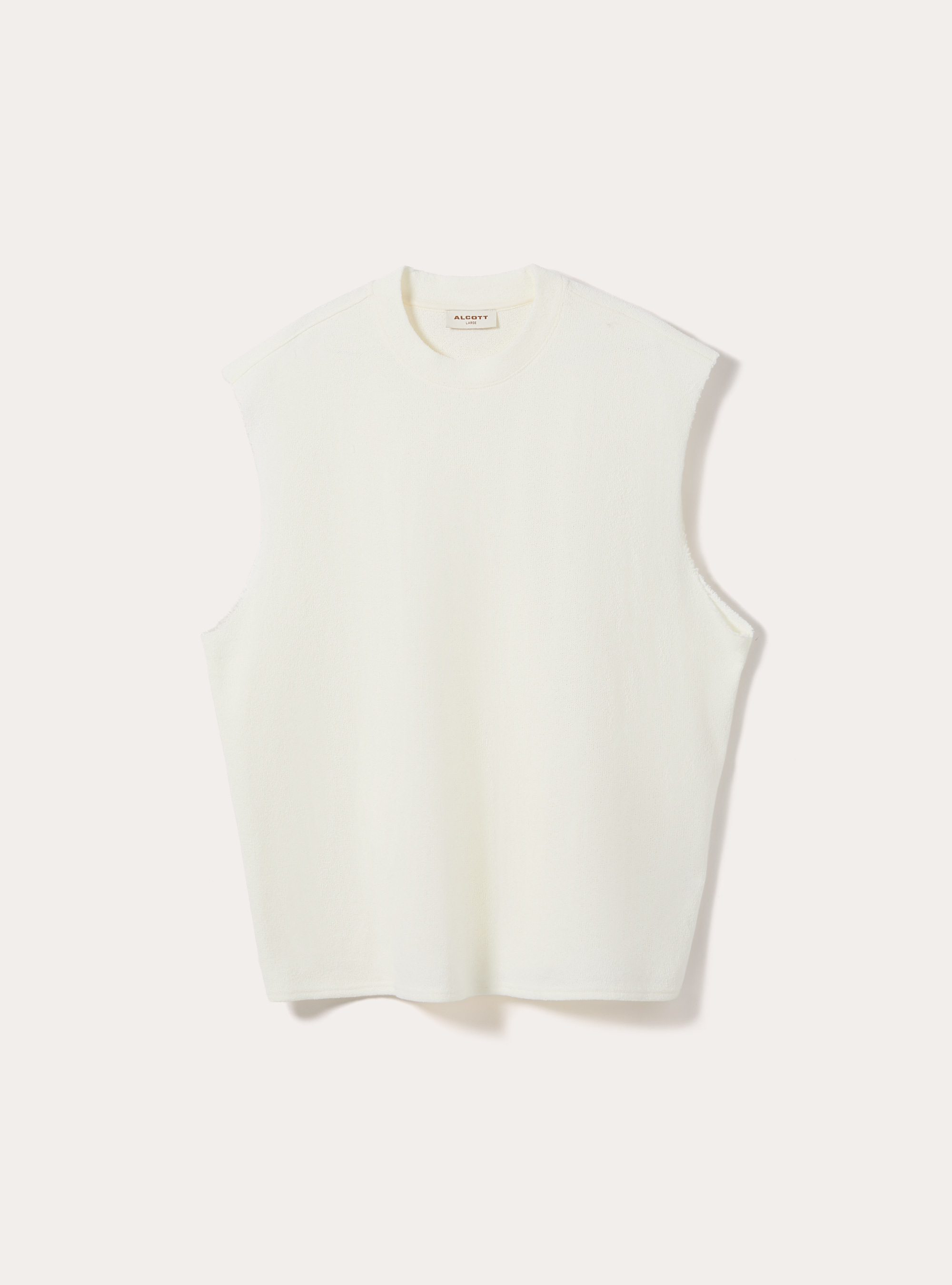 Canotta boxy fit  effetto maglia, WH1 OFF WHITE