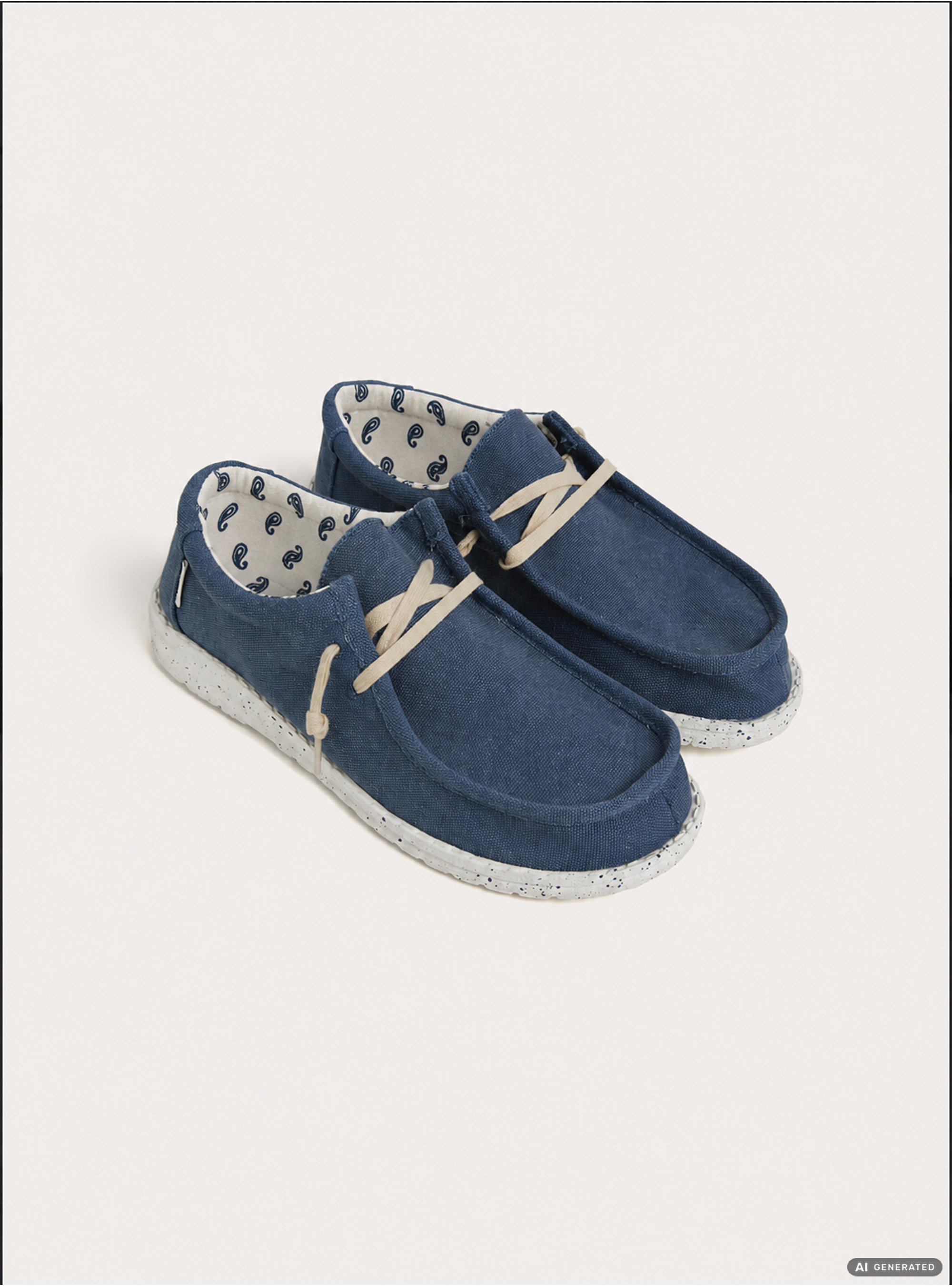 Canvas Moc Shoe with Laces, NA2 NAVY MEDIUM