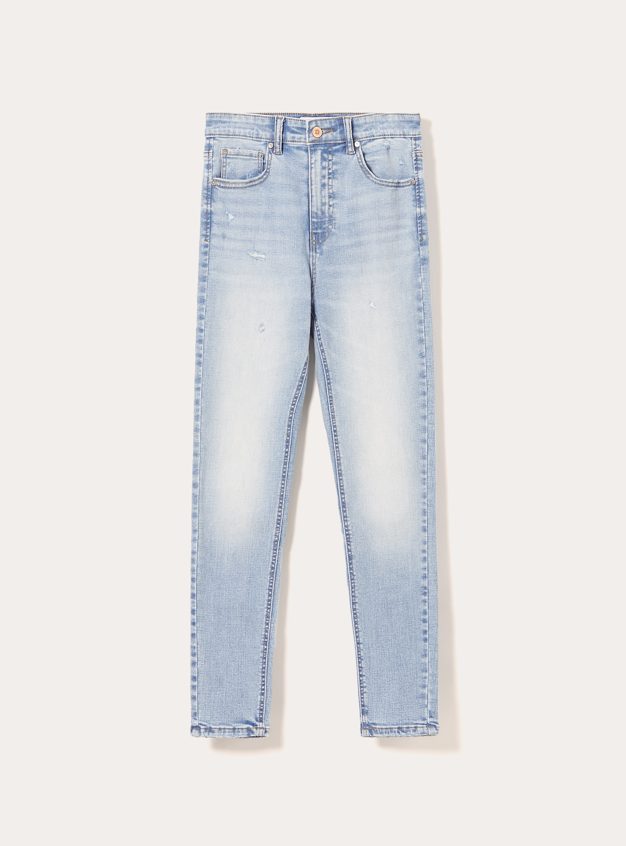 Skinny Jeans mit superhoher Taille, D005 LIGHT BLUE