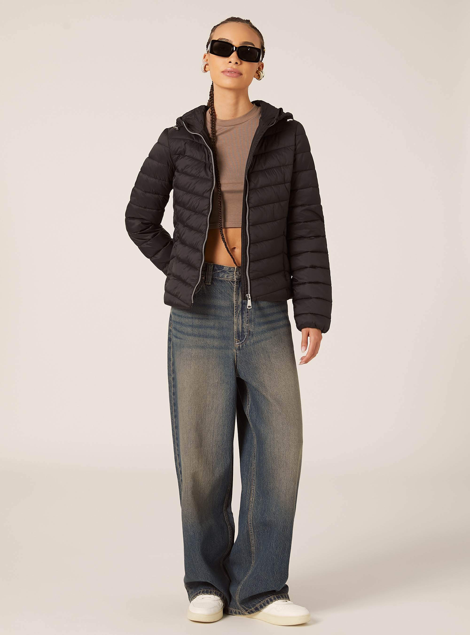 Veste avec rembourrage recycl&eacute;, BK1 BLACK