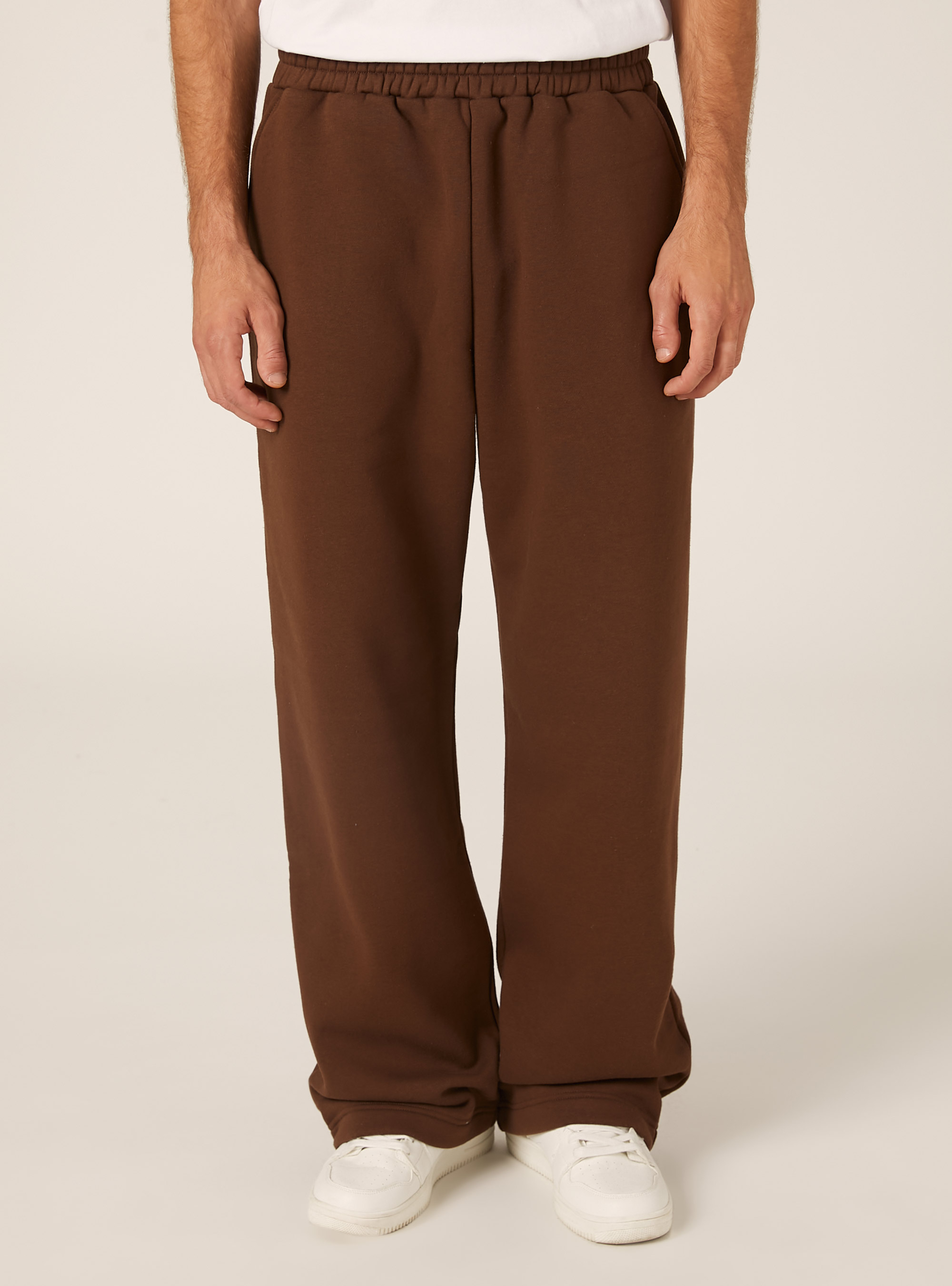 Pantalon ample en molleton, BR2 BROWN MEDIUM