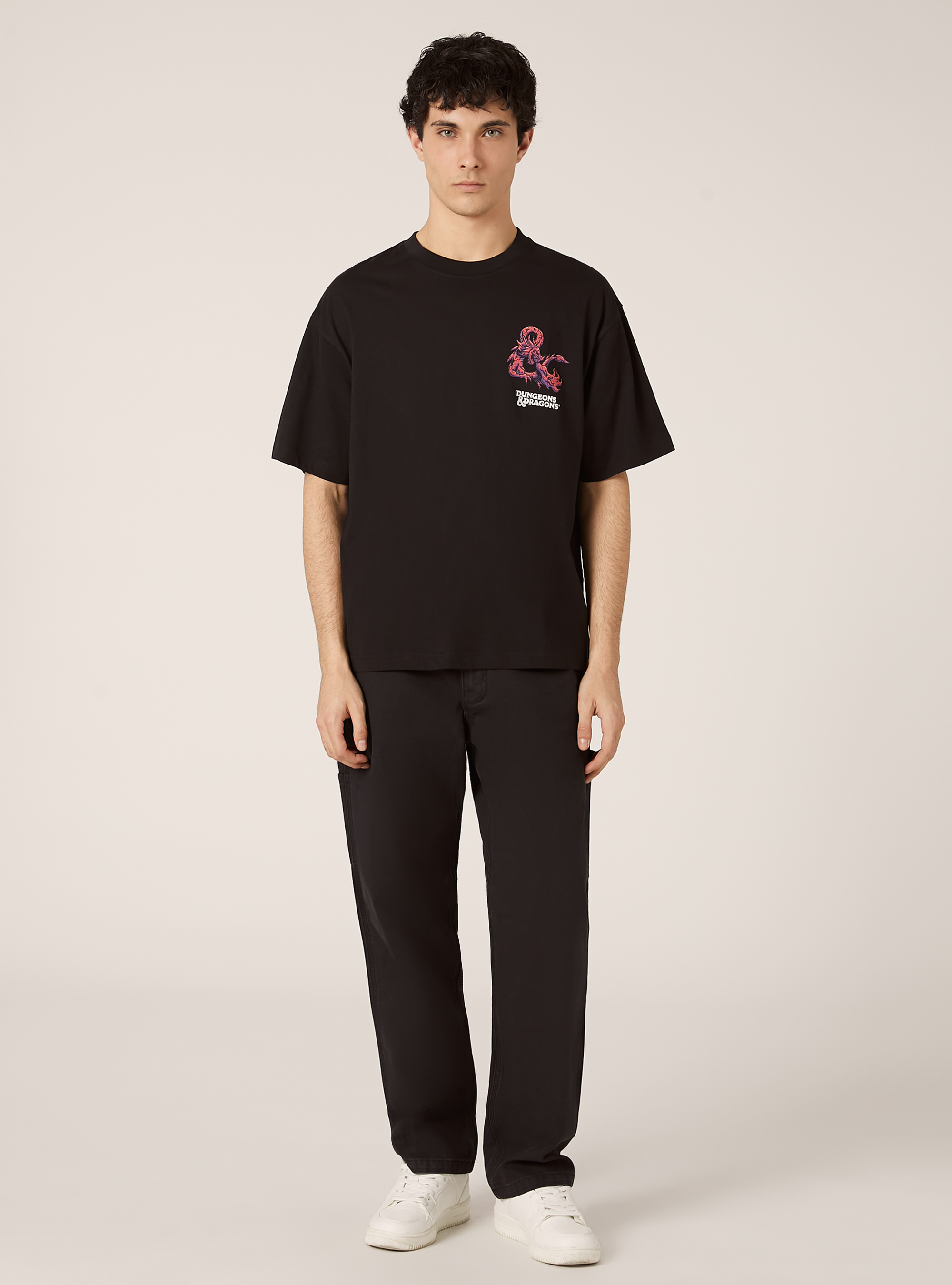 Dungeons & Dragons boxy fit t-shirt / Alcott, BK1 BLACK