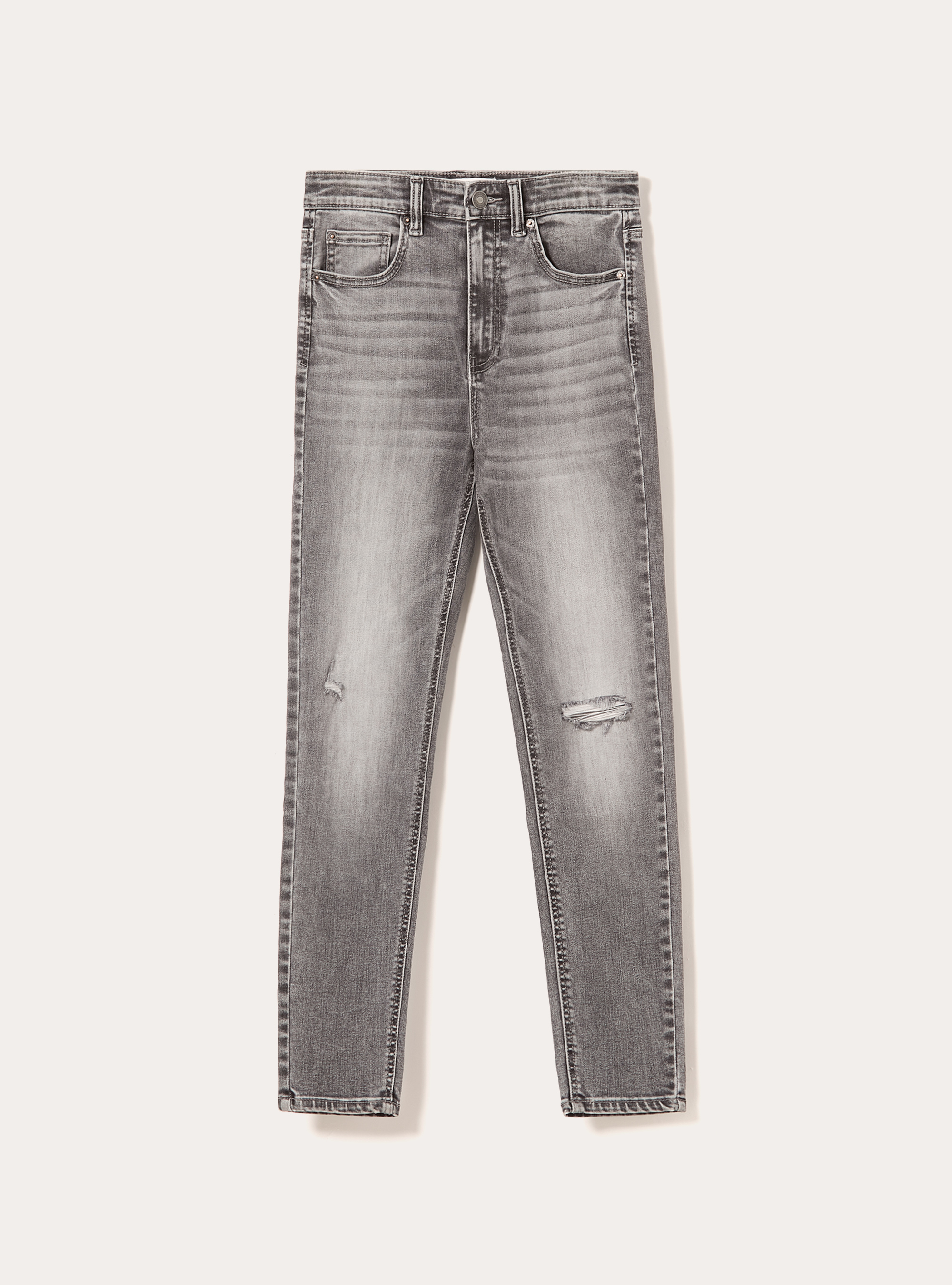 Skinny Jeans mit superhoher Taille, D00G GREY