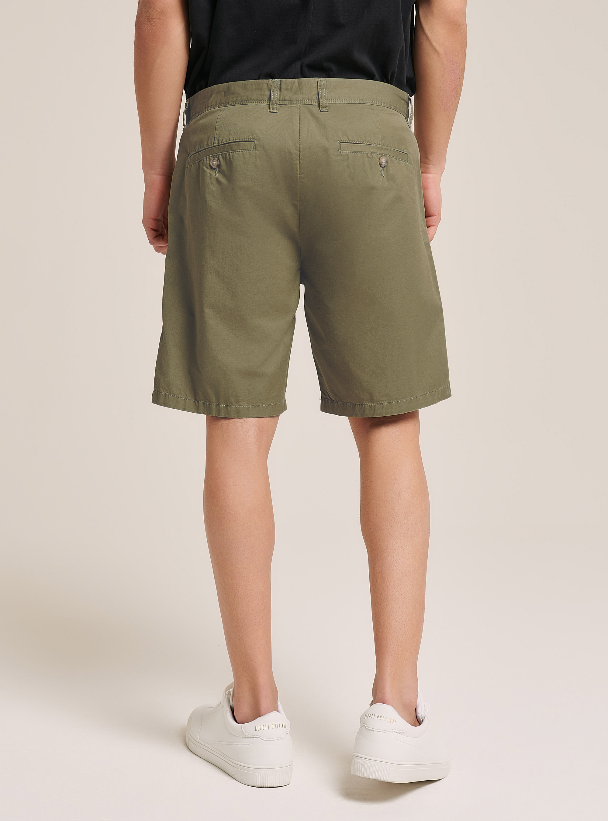 Bermudashorts aus Twill in einfacher Passform, KY2 KAKY MEDIUM