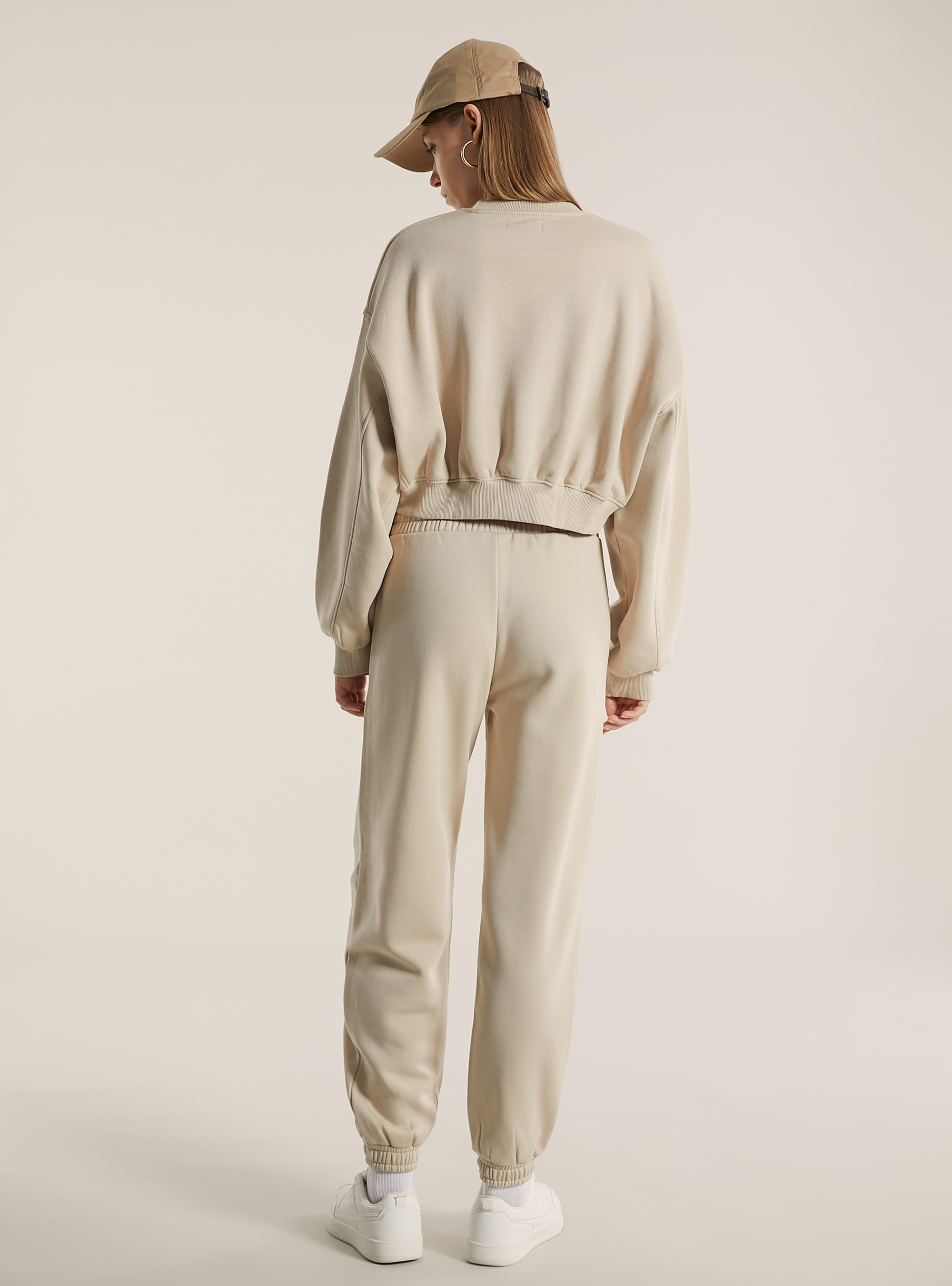 Pantaloni jogger in felpa, BG2 BEIGE MEDIUM