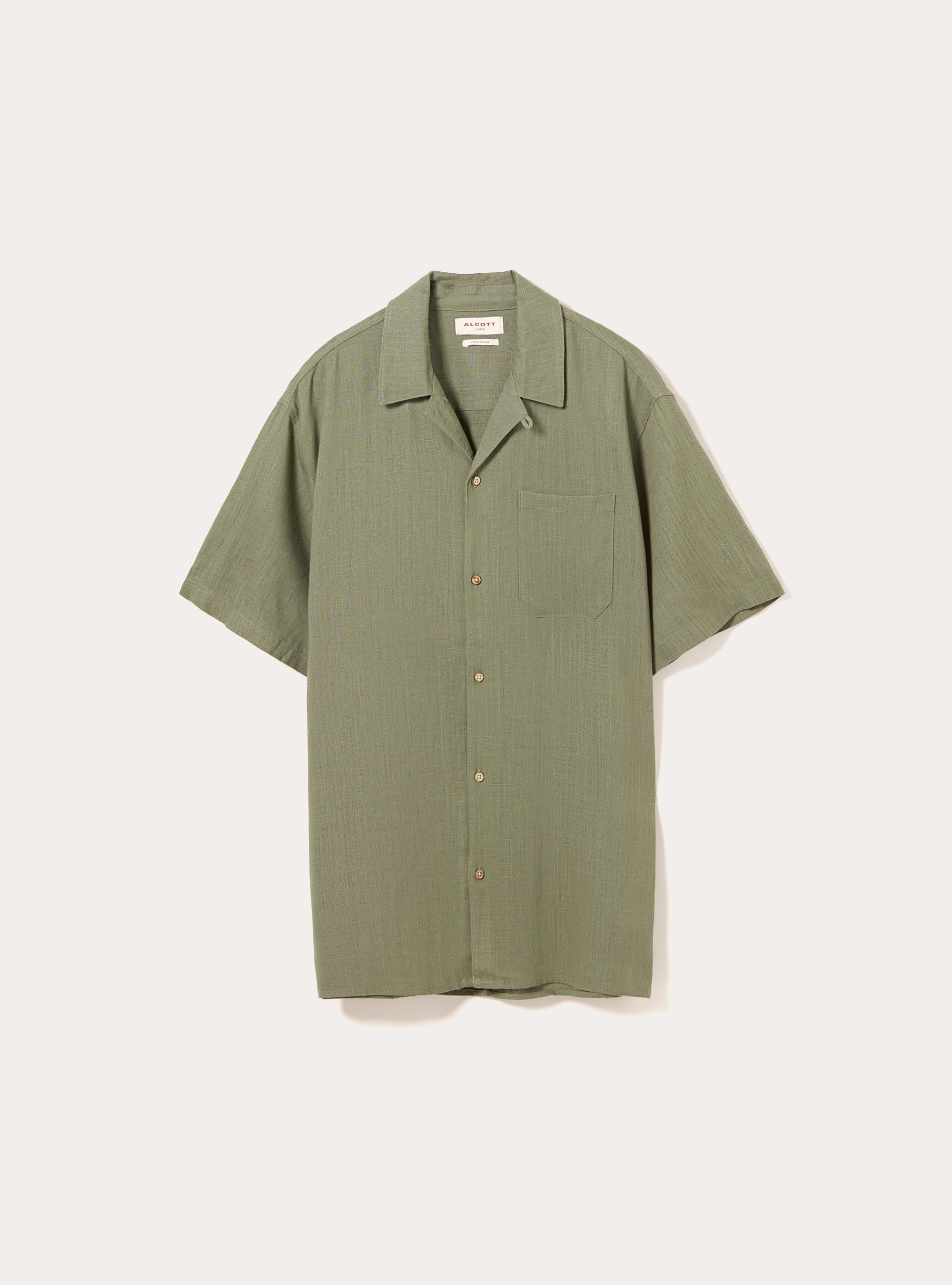 Chemise en lin m&eacute;lang&eacute; avec col bowling, KY2 KAKY MEDIUM