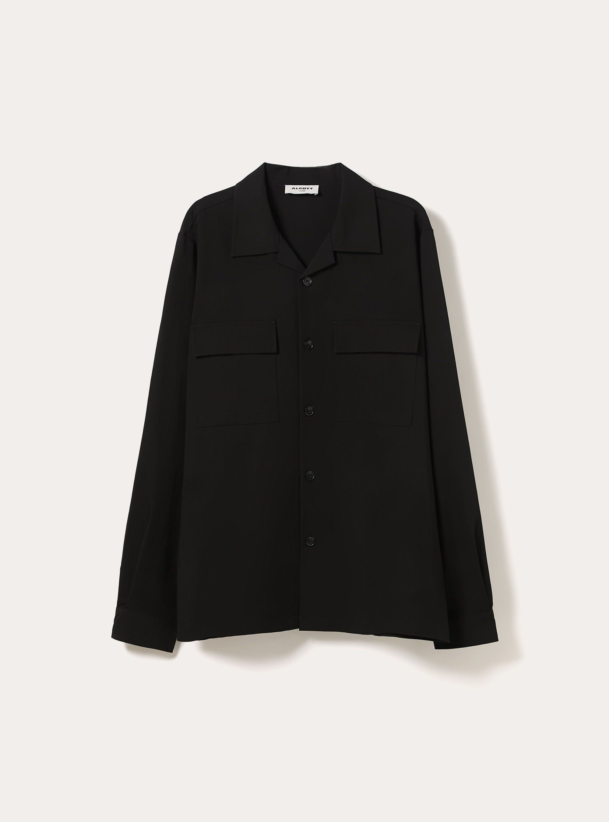 Shirt with large pockets, BK1 BLACK