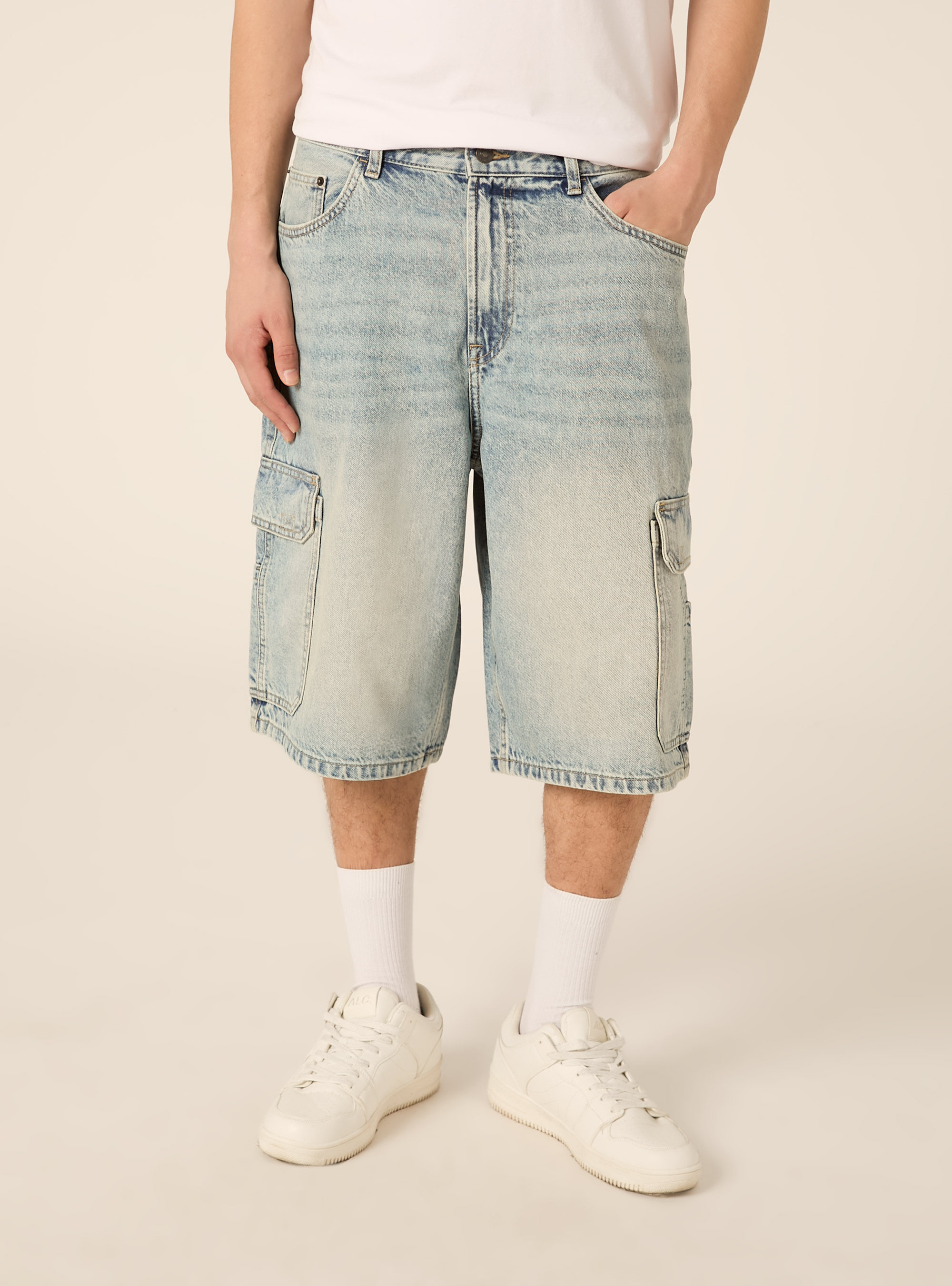 Denim cargo shorts, D007 LIGHT AZURE
