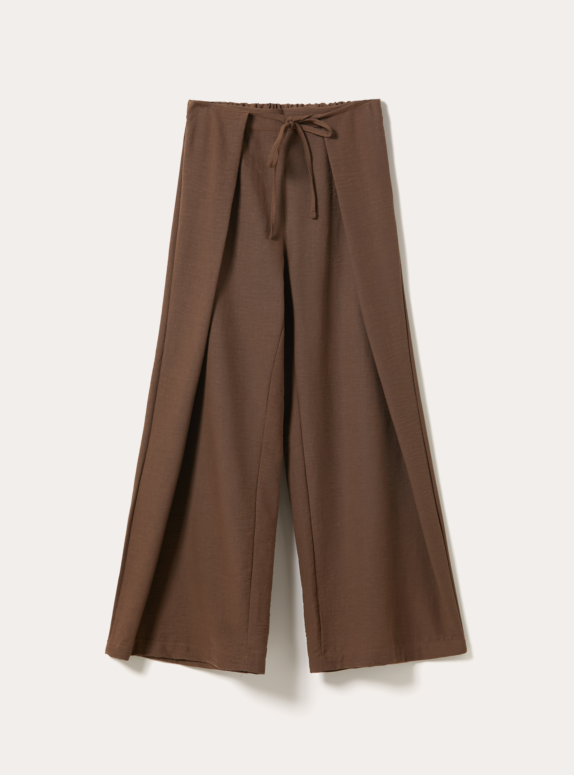 Fluid Wrap Trousers, BR2 BROWN MEDIUM