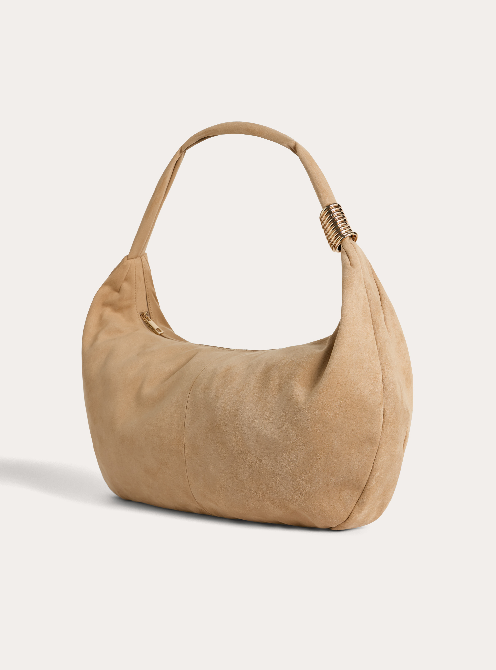 Sac souple en daim, BG2 BEIGE MEDIUM