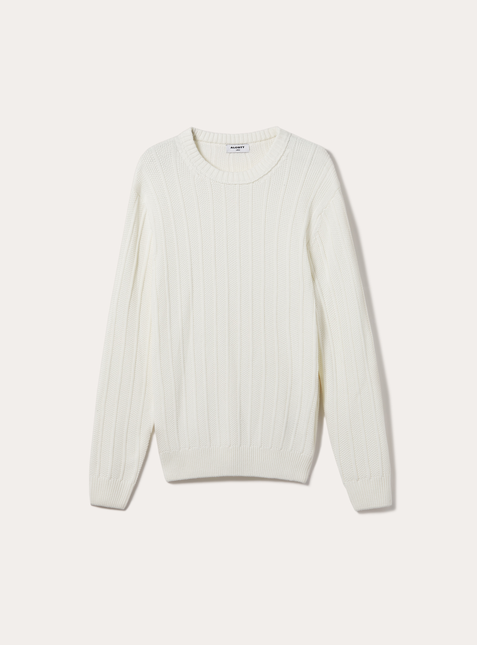 Pull-over textur&eacute; coupe classique, WH2 WHITE