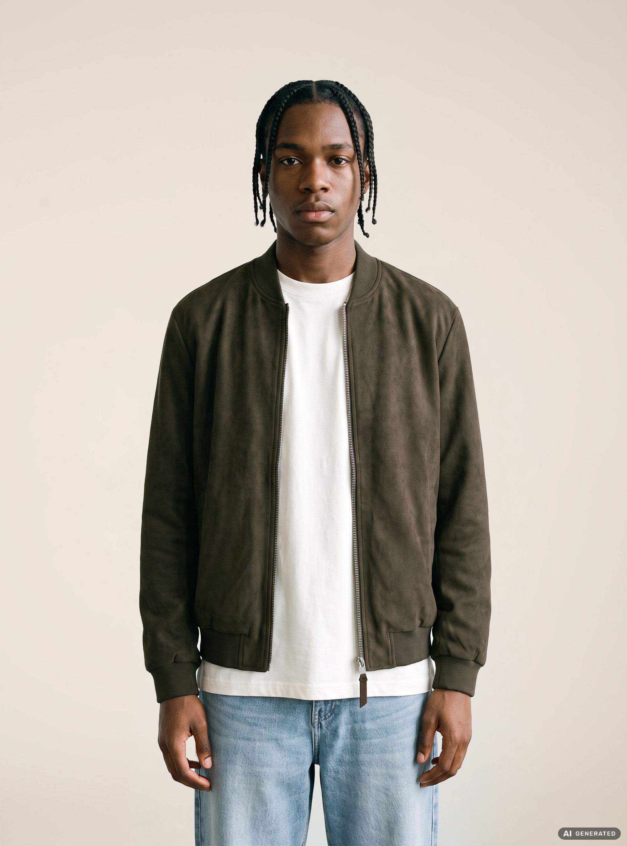 Bomber effet daim, GY1 GREY DARK