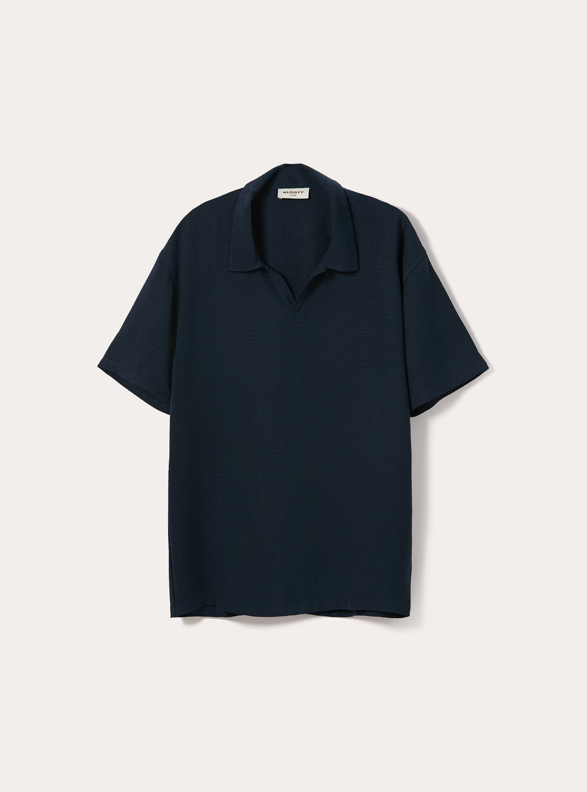 Polo b&aacute;sico de crep&eacute;, NA2 NAVY MEDIUM