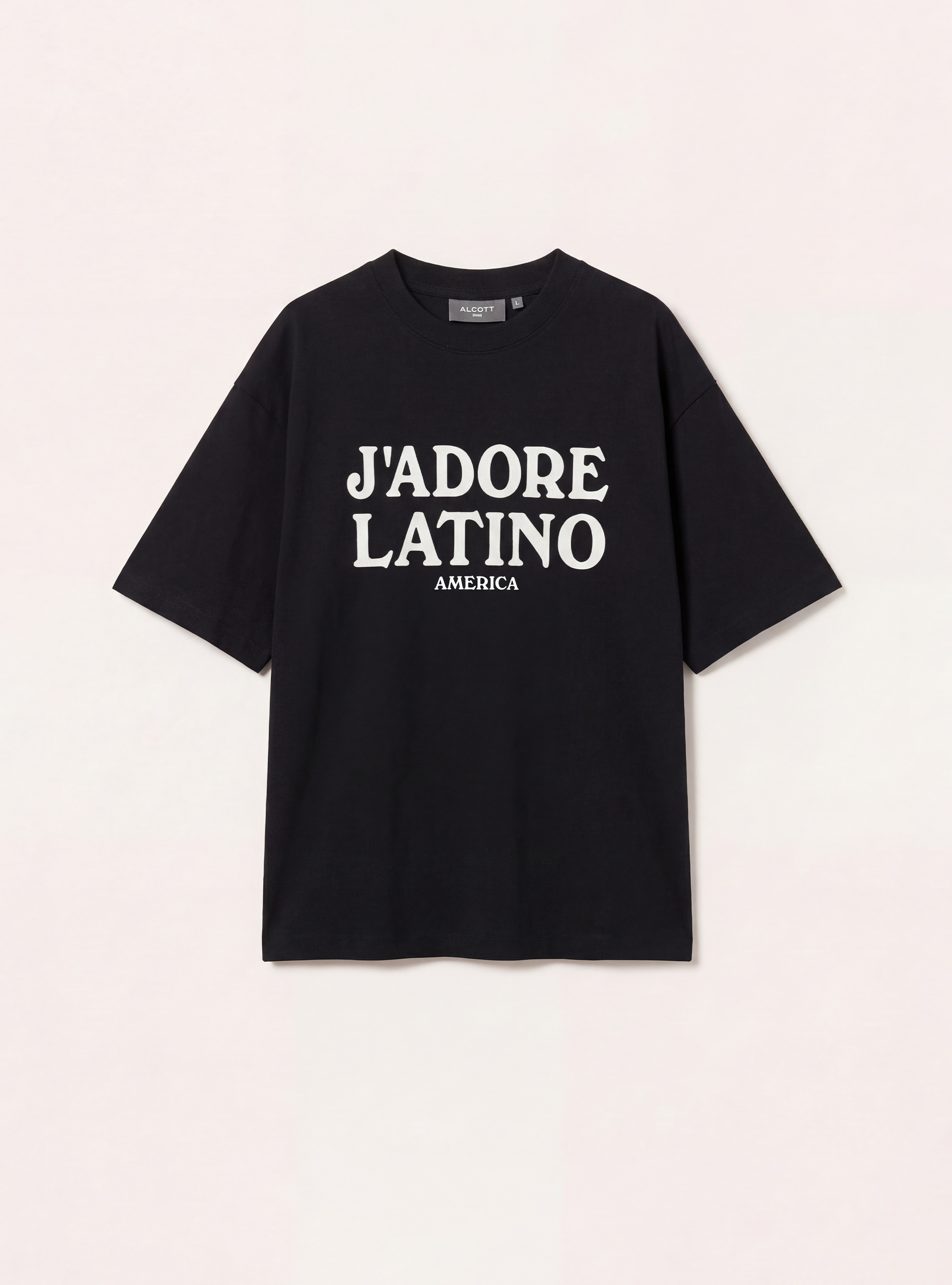 T-Shirt Latino Collection, boxy fit, BK1 BLACK