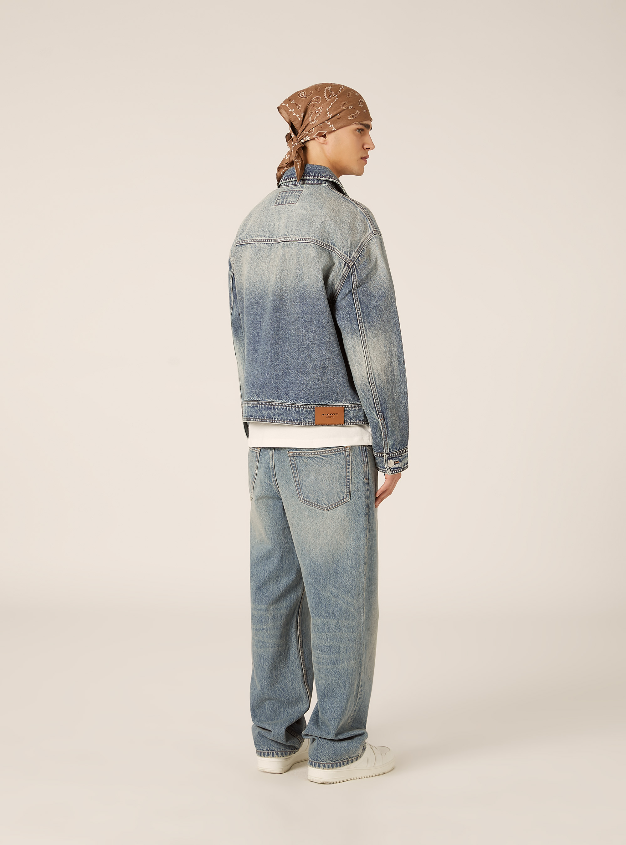 Garage wash denim jacket, D007 LIGHT AZURE