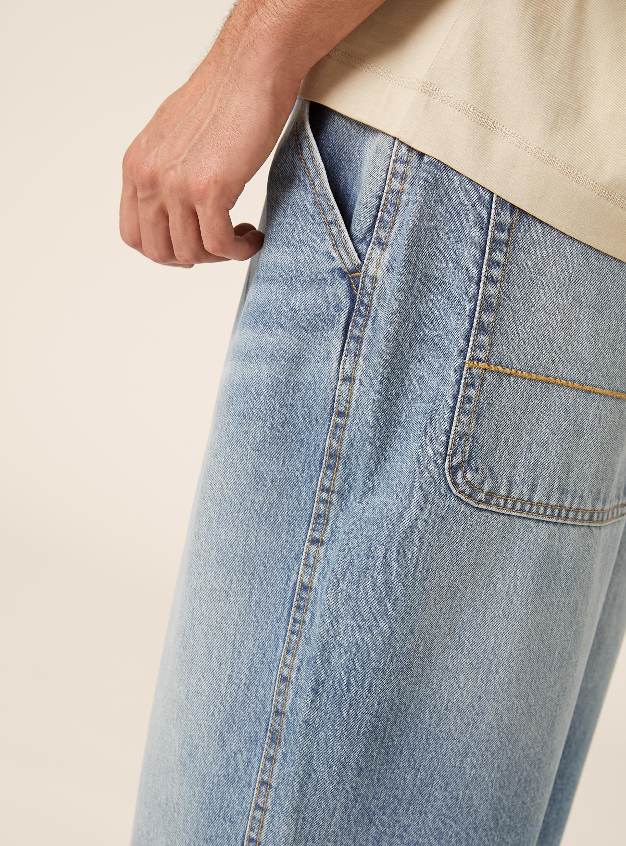 Jorts Vaqueros Loose Fit, D007 LIGHT AZURE