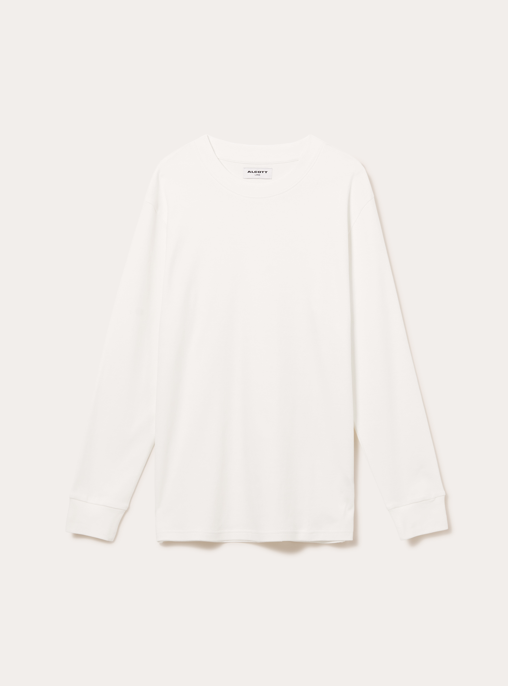 T-shirt en coton &agrave; manches longues, WH1 OFF WHITE