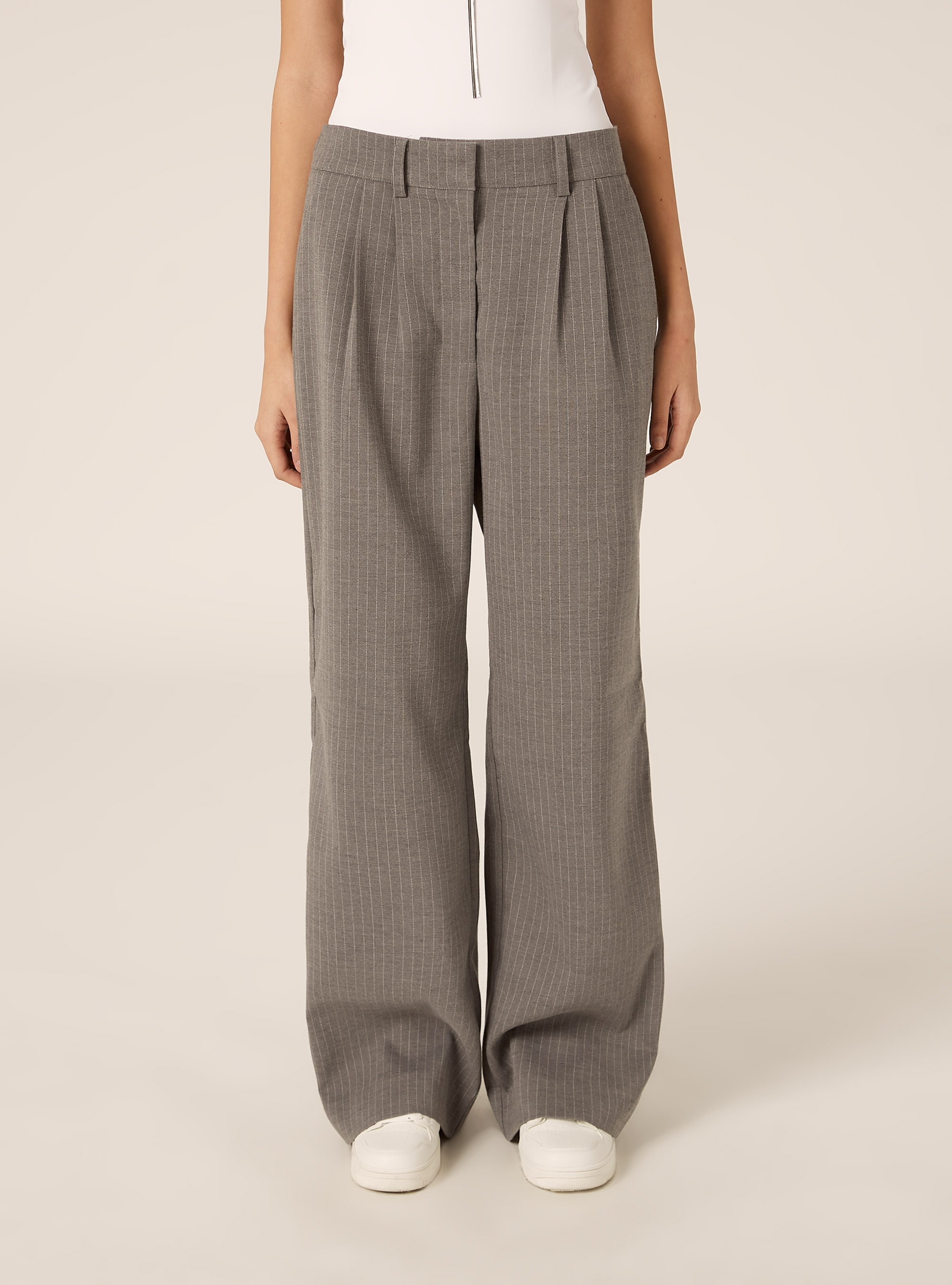 Elegante Nadelstreifenhose, MGY1 GREY MEL DARK