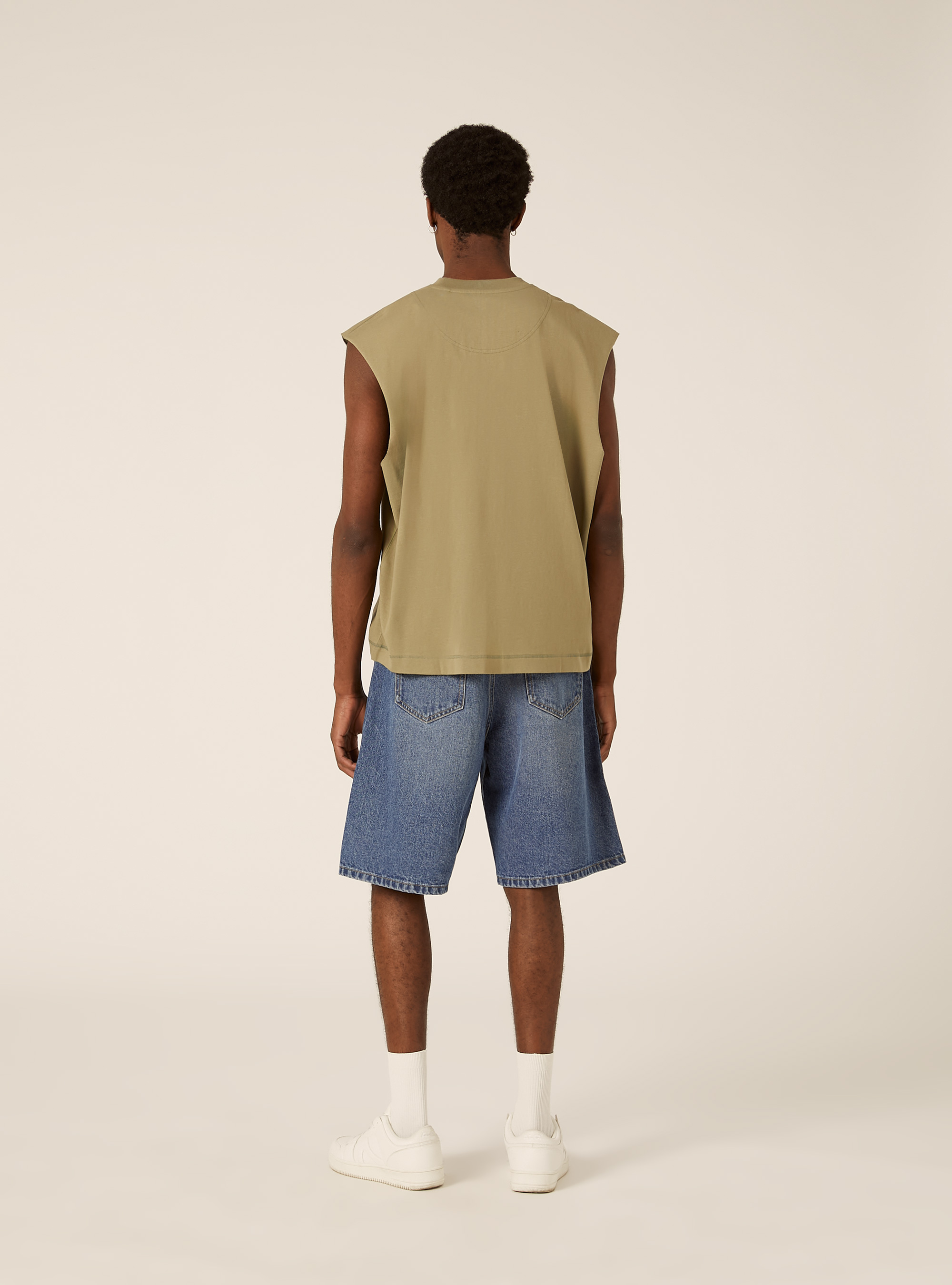 Boxy Fit Tanktop, KY2 KAKY MEDIUM