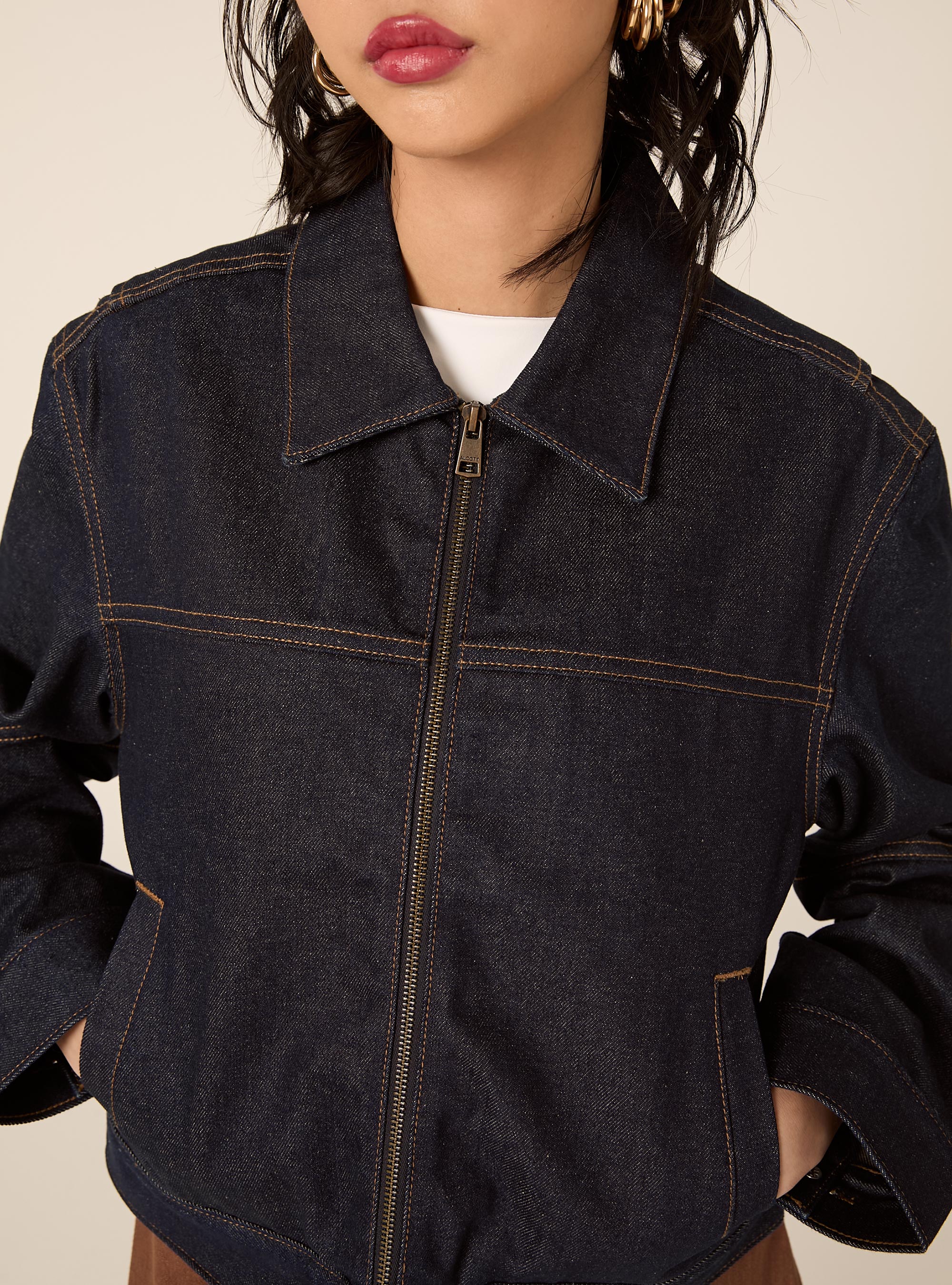 Denim jacket, D003 MEDIUM BLUE