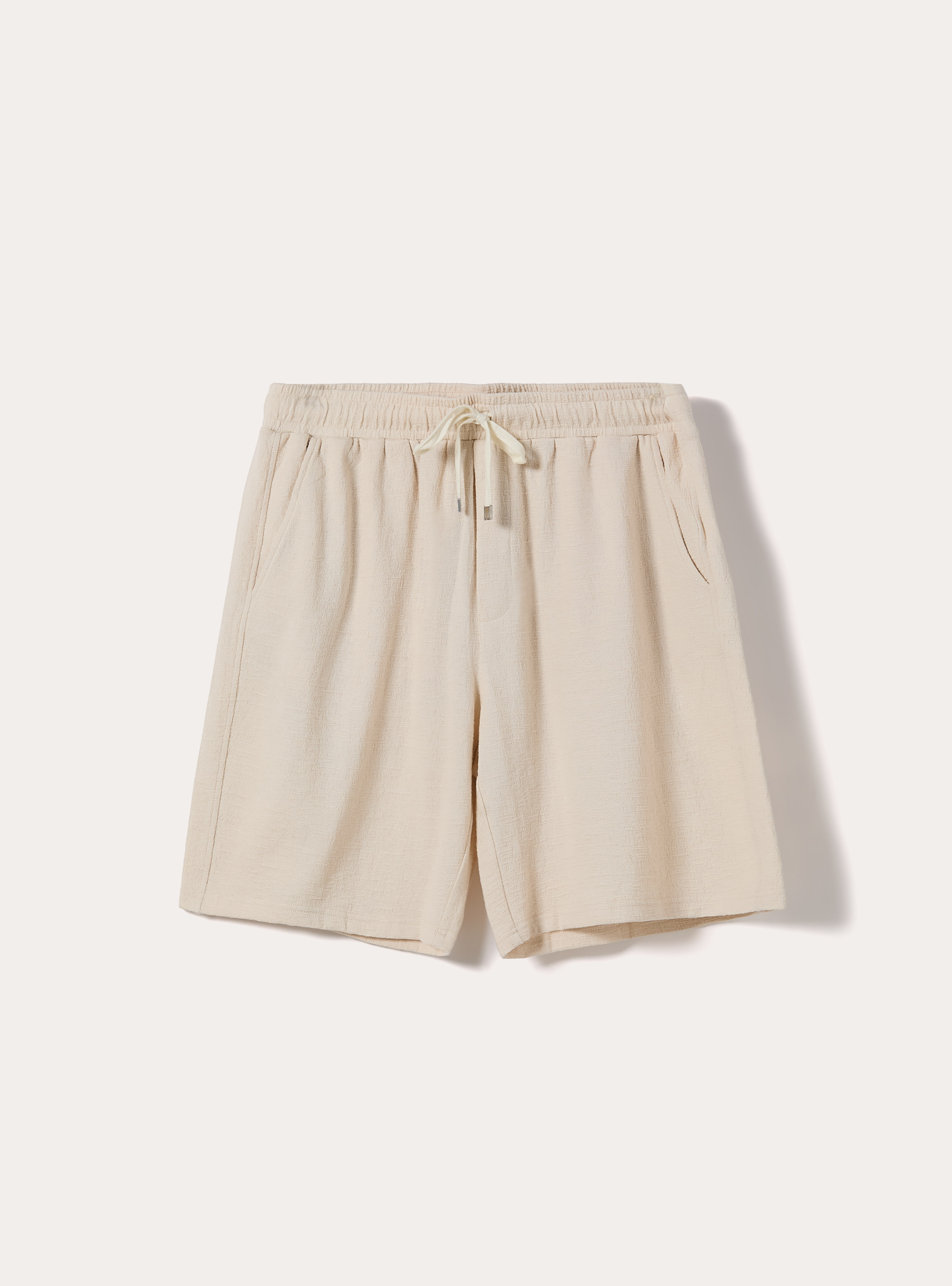 Bermuda textur&eacute;, coupe classique, BG2 BEIGE MEDIUM