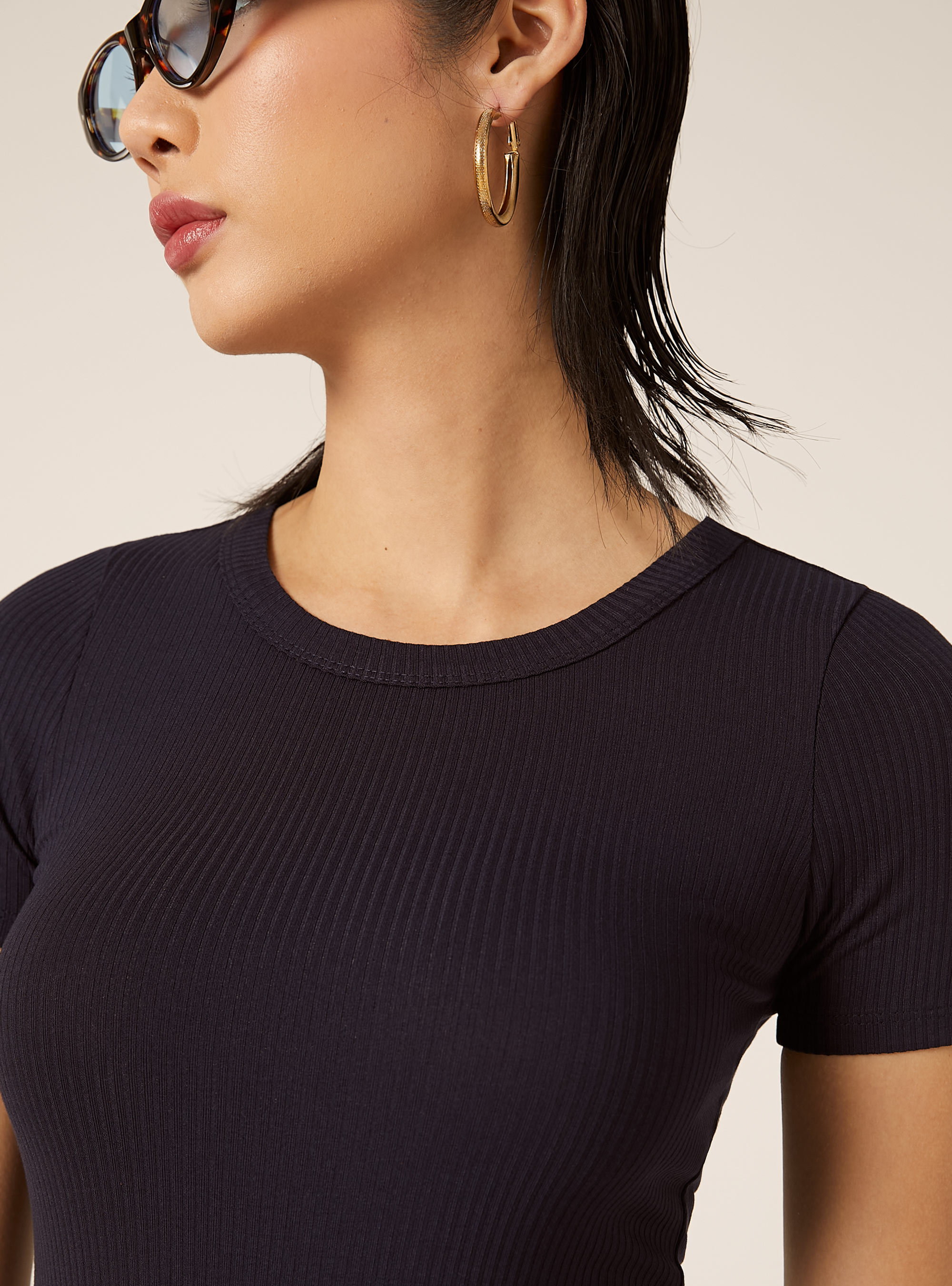 Body de Manga Corta de Canal&eacute;, NA2 NAVY MEDIUM