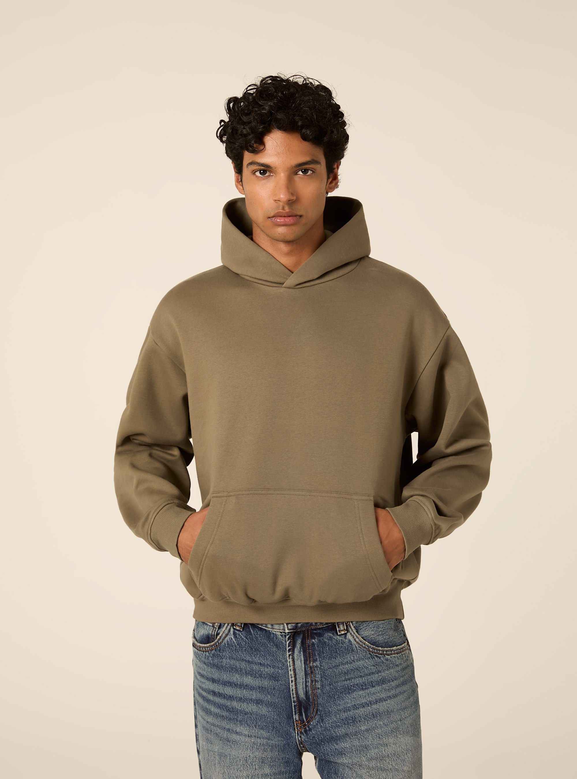 Boxy fit kapuzenpullover, KY2 KAKY MEDIUM
