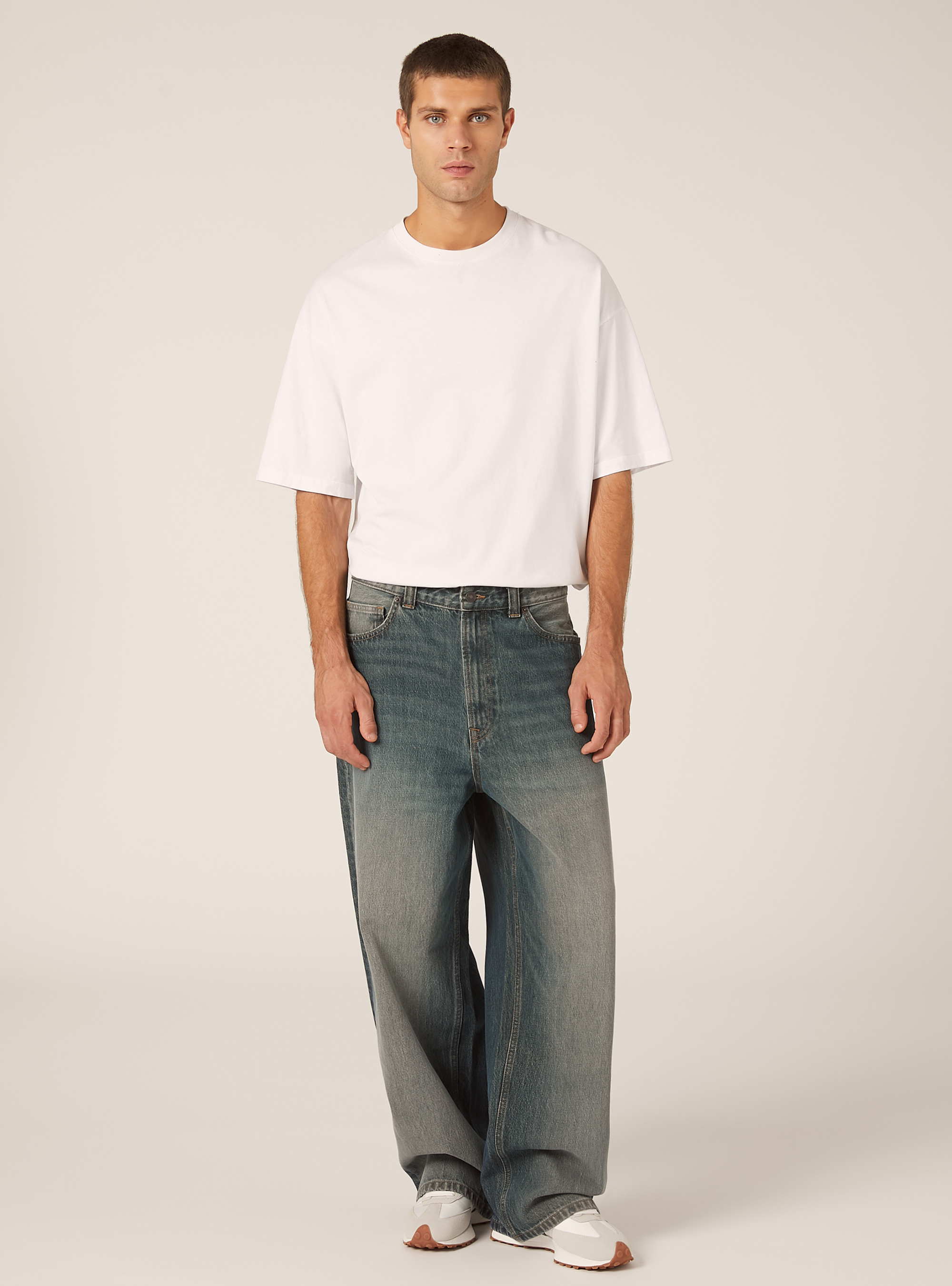 Jeans coupe super baggy, D100 BLUE DARK OVERDYE