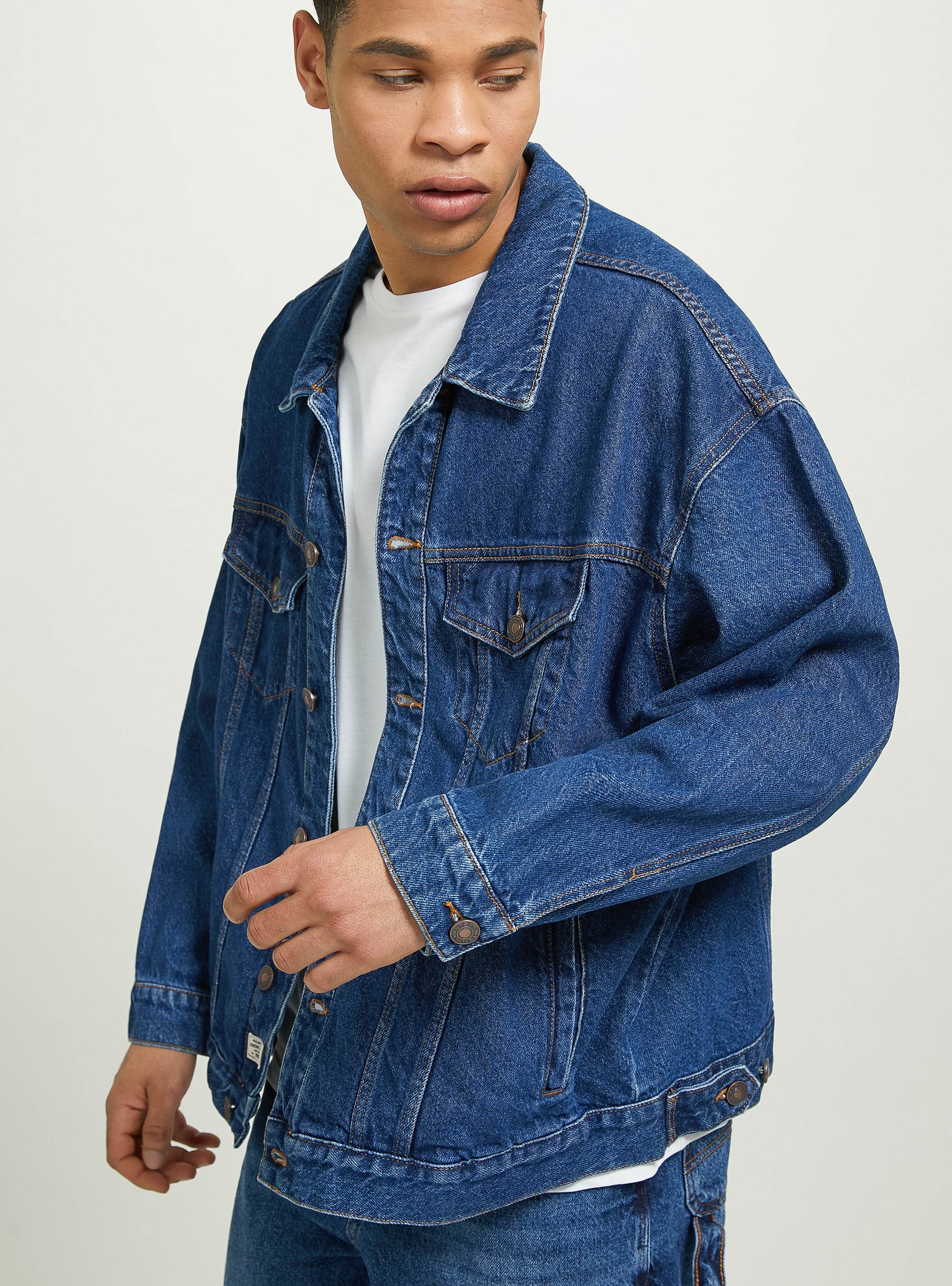 Veste en jean oversize, D001 DEEP BLUE
