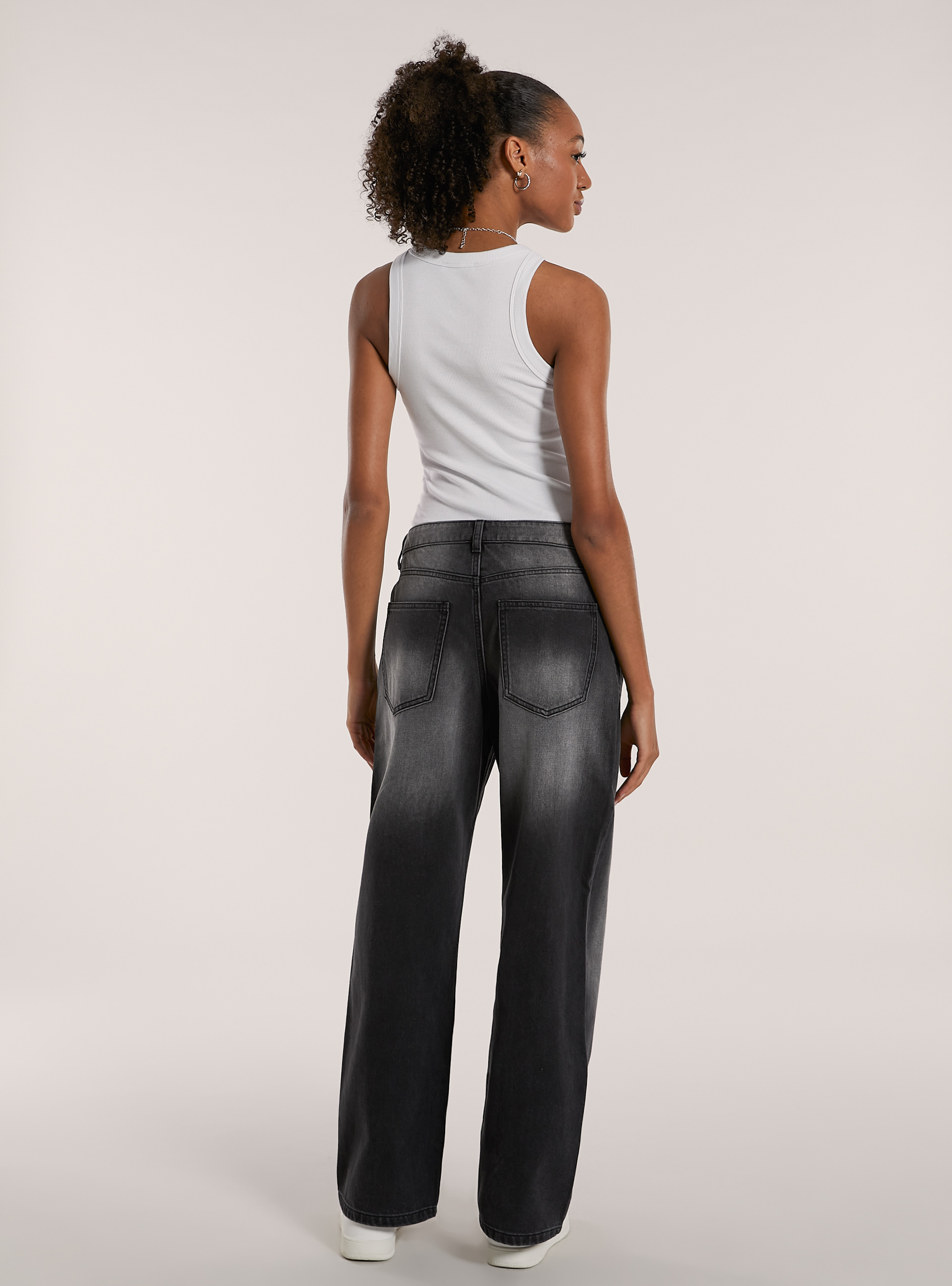 Jean de coupe ample, D000 BLACK