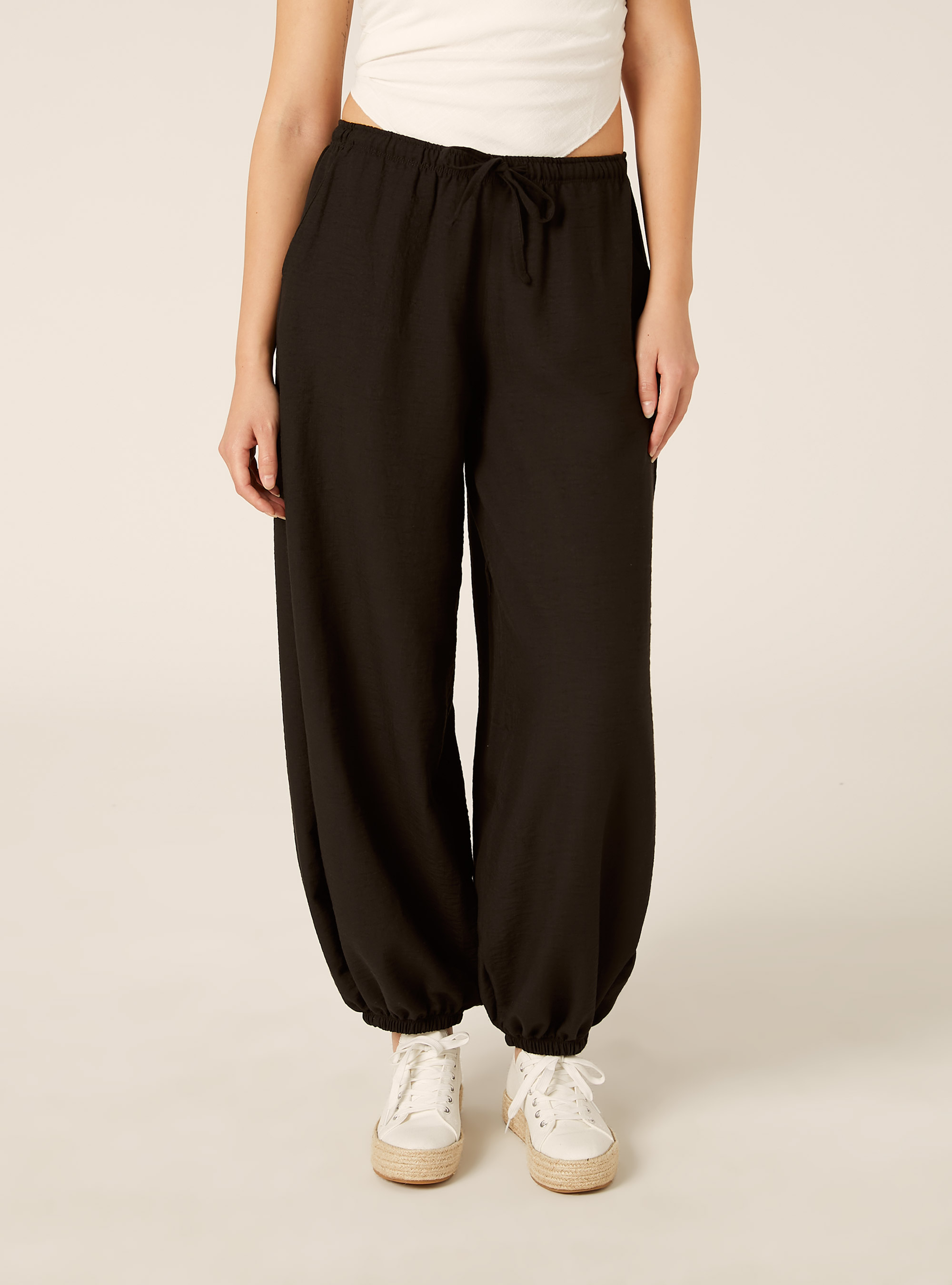 Pantalon Coupe Balloon, BK1 BLACK